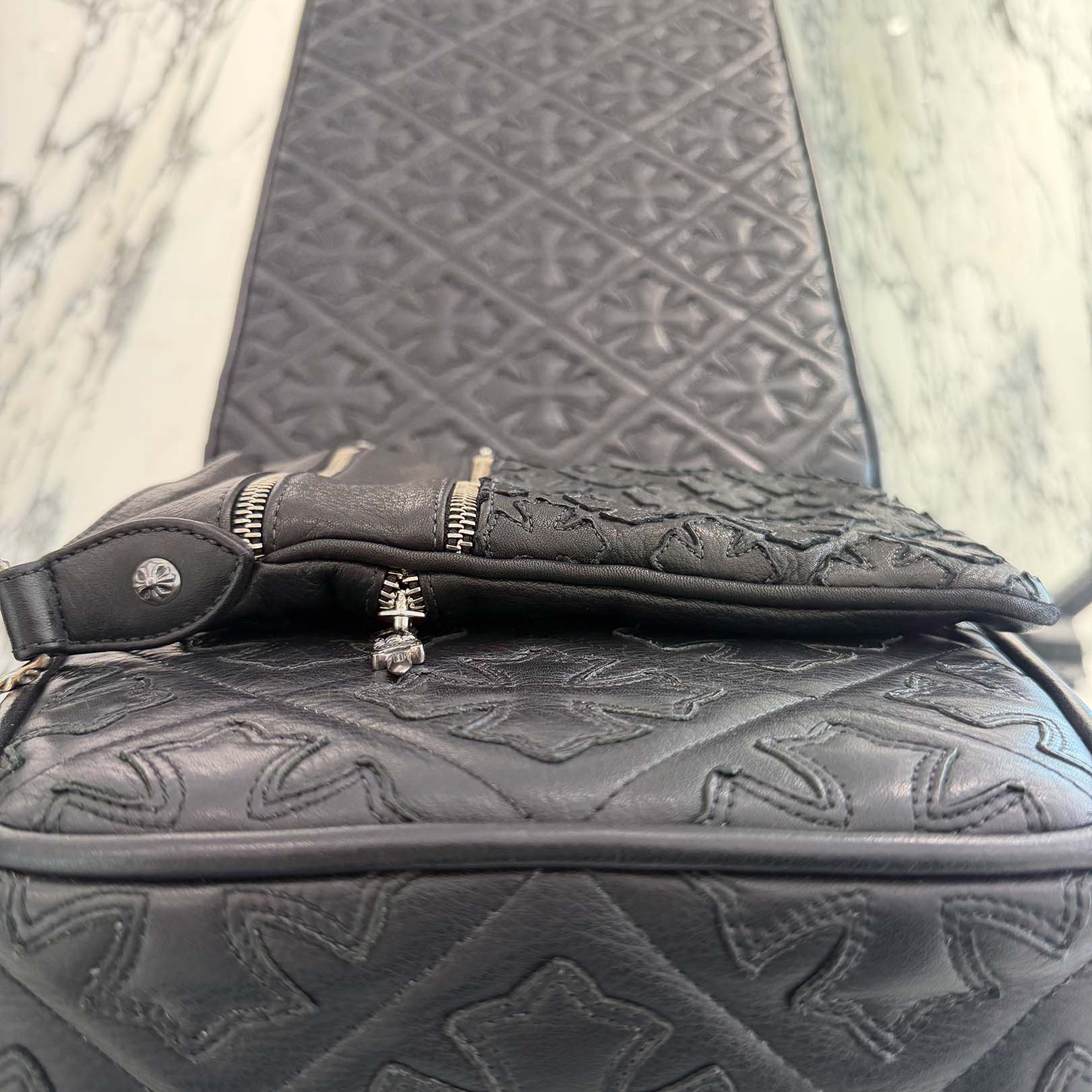 CHROME HEARTS PERRY Leather Shoulder Bag クロムハーツ ペリー レザー ショルダーバッグ
