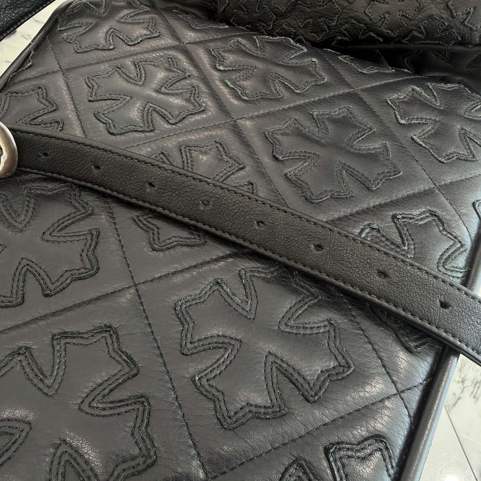 CHROME HEARTS PERRY Leather Shoulder Bag クロムハーツ ペリー レザー ショルダーバッグ