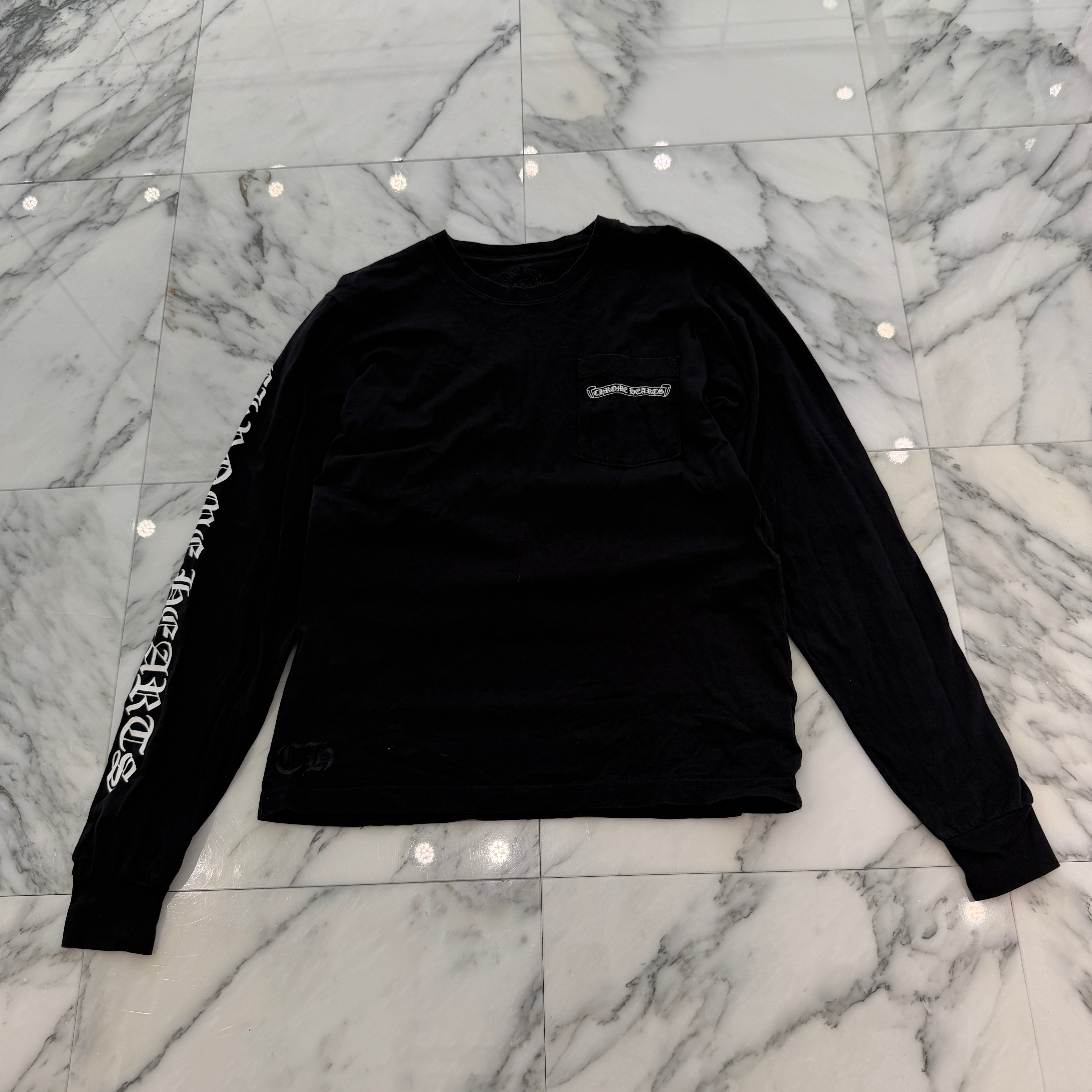 CHROME HEARTS Back Scroll Label Logo Long Sleeve Tee Size M クロムハーツ バックスクロールラベルロゴ ロングスリーブTシャツ サイズM