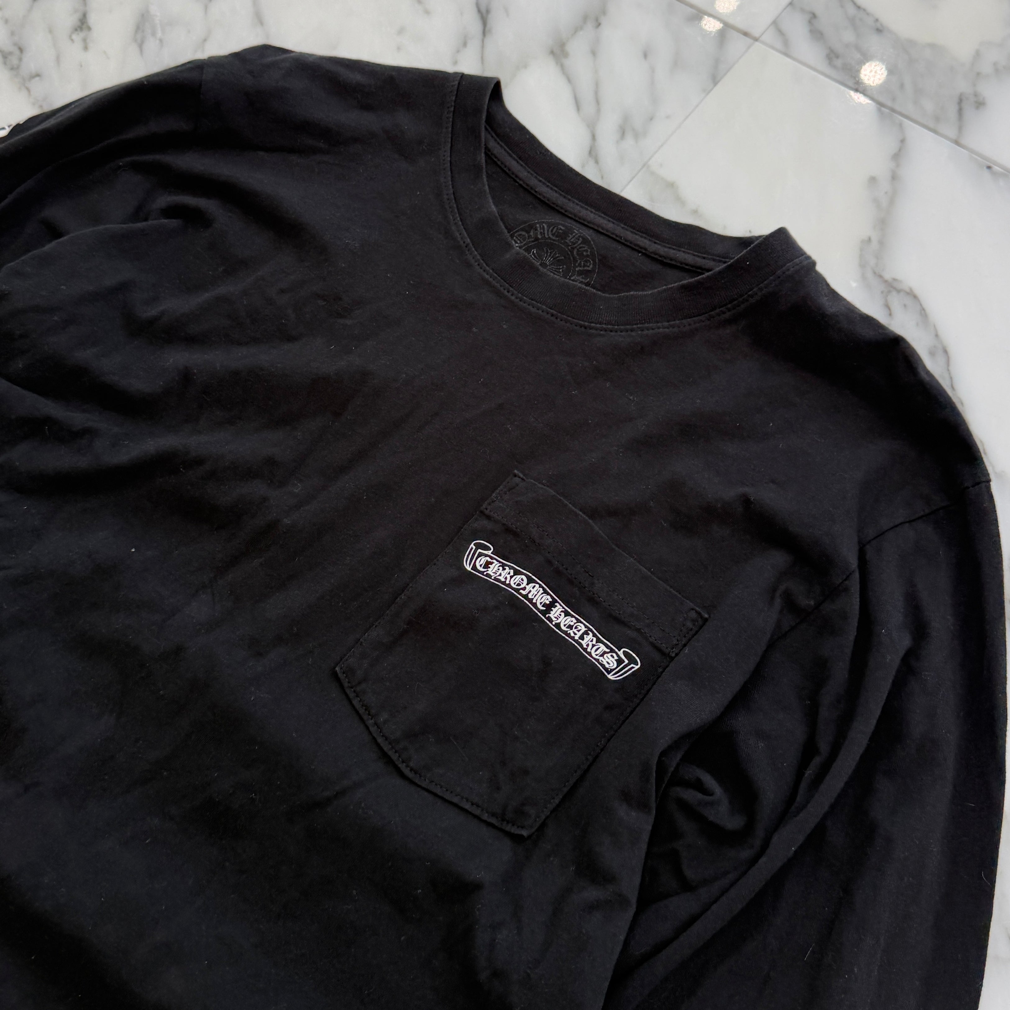 CHROME HEARTS Back Scroll Label Logo Long Sleeve Tee Size M クロムハーツ バックスクロールラベルロゴ ロングスリーブTシャツ サイズM