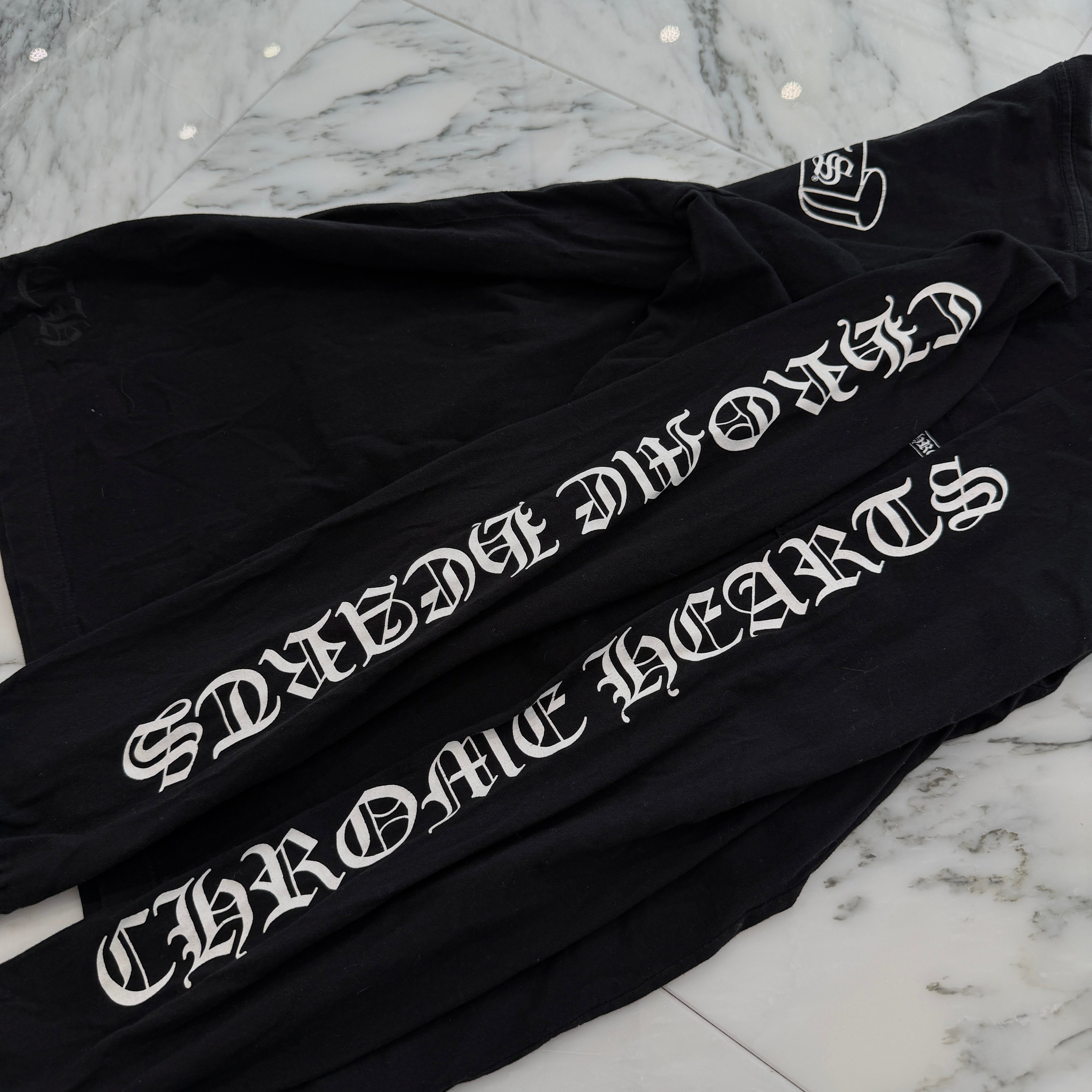 CHROME HEARTS Back Scroll Label Logo Long Sleeve Tee Size M クロムハーツ バックスクロールラベルロゴ ロングスリーブTシャツ サイズM