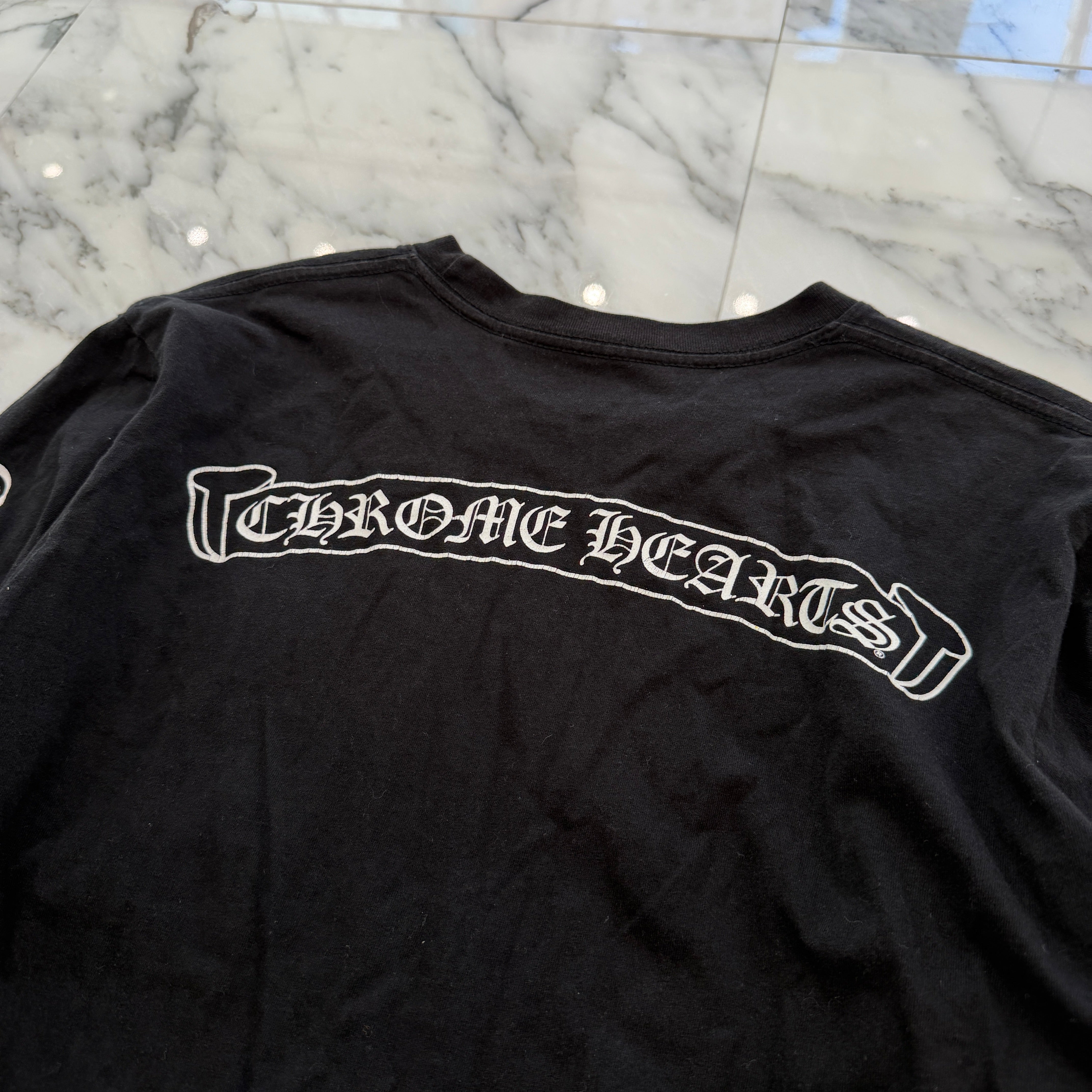 CHROME HEARTS Back Scroll Label Logo Long Sleeve Tee Size M クロムハーツ バックスクロールラベルロゴ ロングスリーブTシャツ サイズM