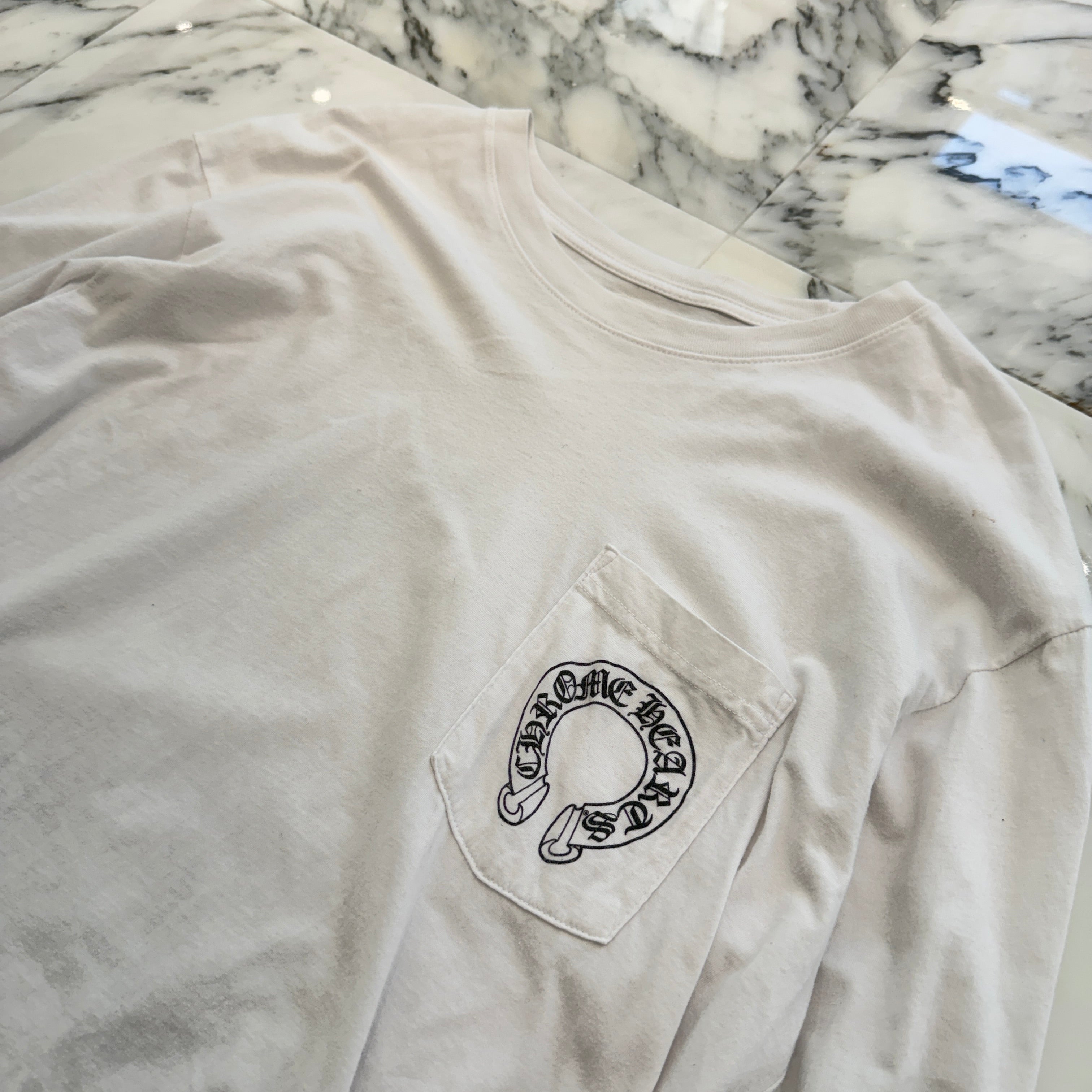 CHROME HEARTS Floral Cross Horseshoe Long Sleeve Tee Size XL クロムハーツ フローラルクロス ホースシュー ロングスリーブTシャツ サイズXL