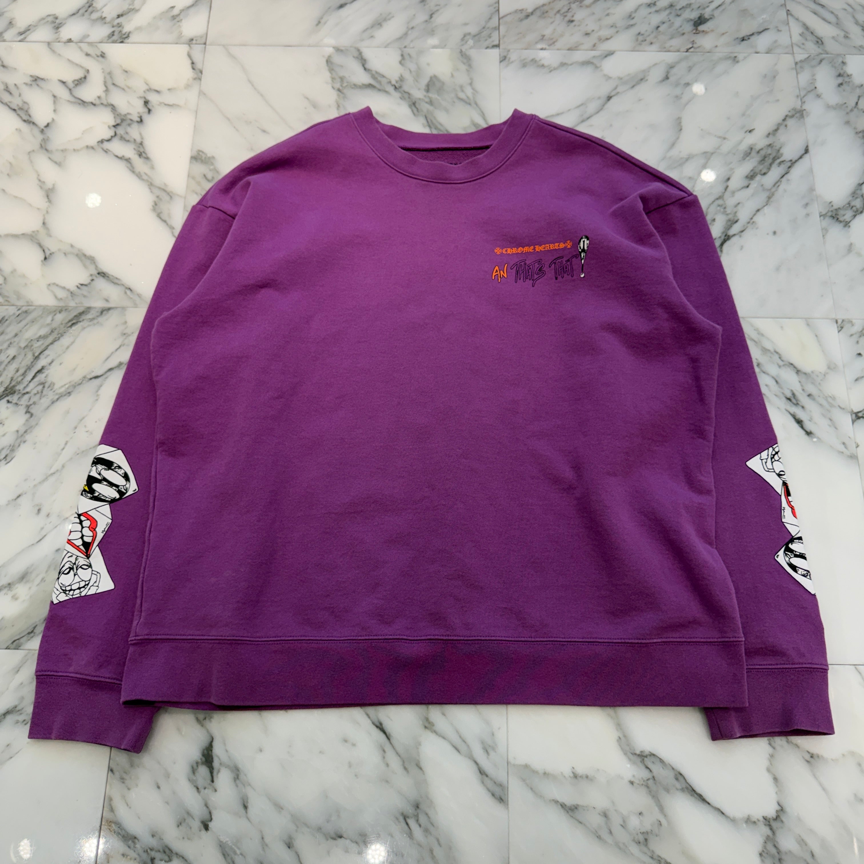 CHROME HEARTS × MATTY BOY 2024AW "I WANT MORE NOT LESS" Crew Neck Sweat Shirt Size XXL クロムハーツ × マッティボーイ "アイウォントモアノットレス" クルーネックスウェットシャツ サイズXXL