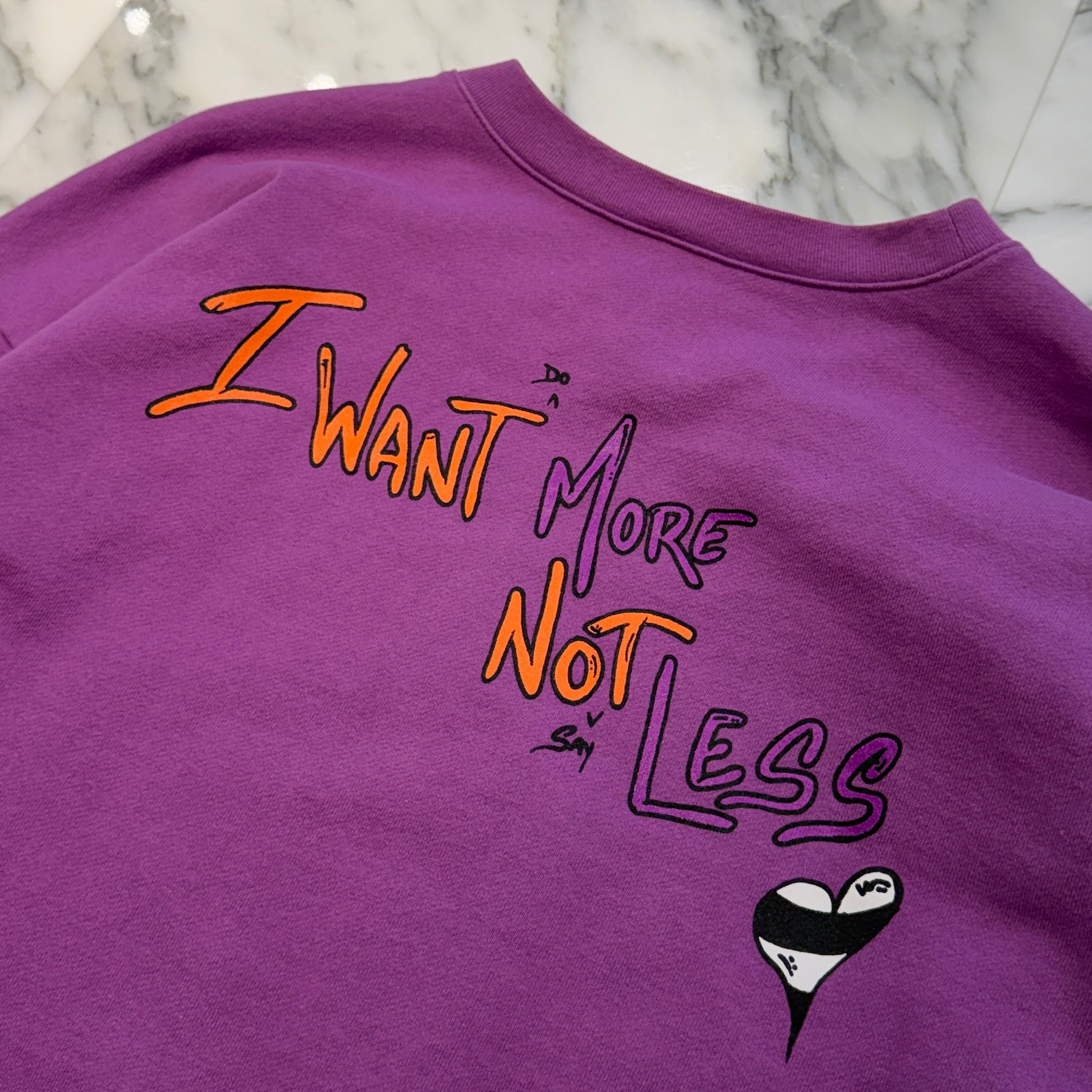 CHROME HEARTS × MATTY BOY 2024AW "I WANT MORE NOT LESS" Crew Neck Sweat Shirt Size XXL クロムハーツ × マッティボーイ "アイウォントモアノットレス" クルーネックスウェットシャツ サイズXXL