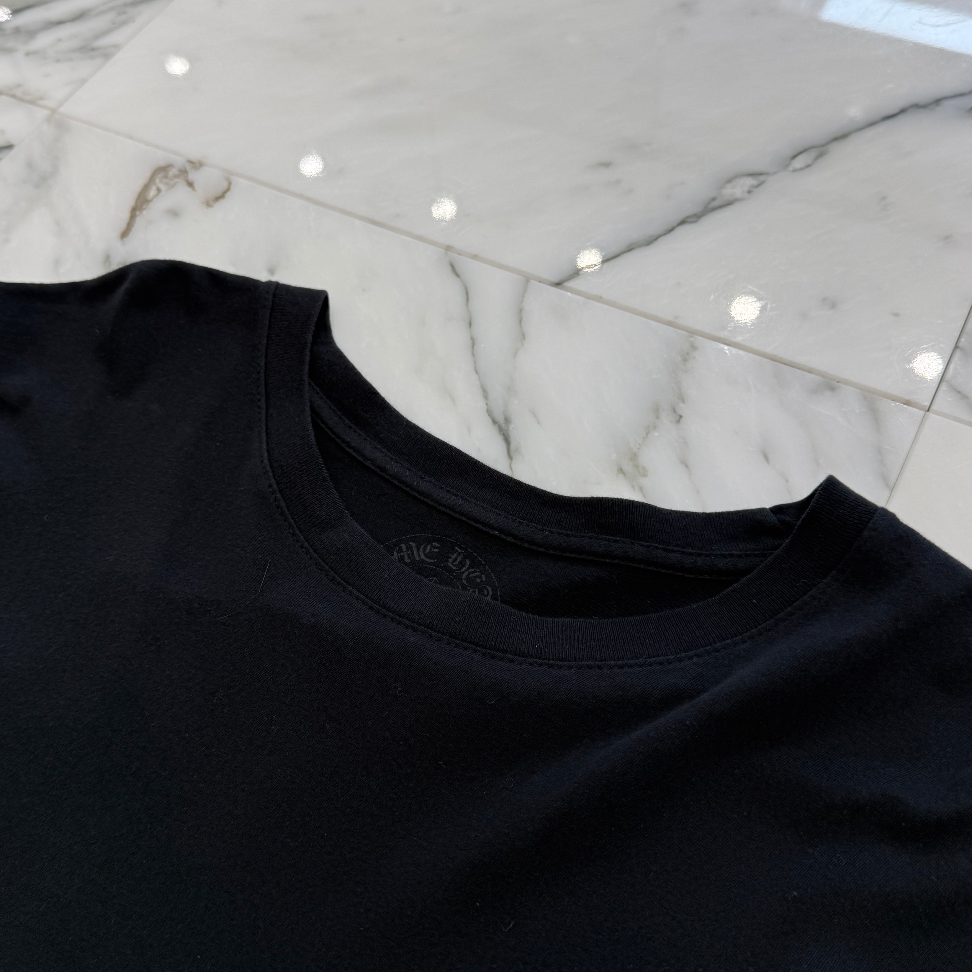 CHROME HEARTS 3 Blue Cross Horseshoe Long Sleeve Tee Size XL クロムハーツ 3 ブルークロス ホースシュー ロングスリーブTシャツ サイズXL