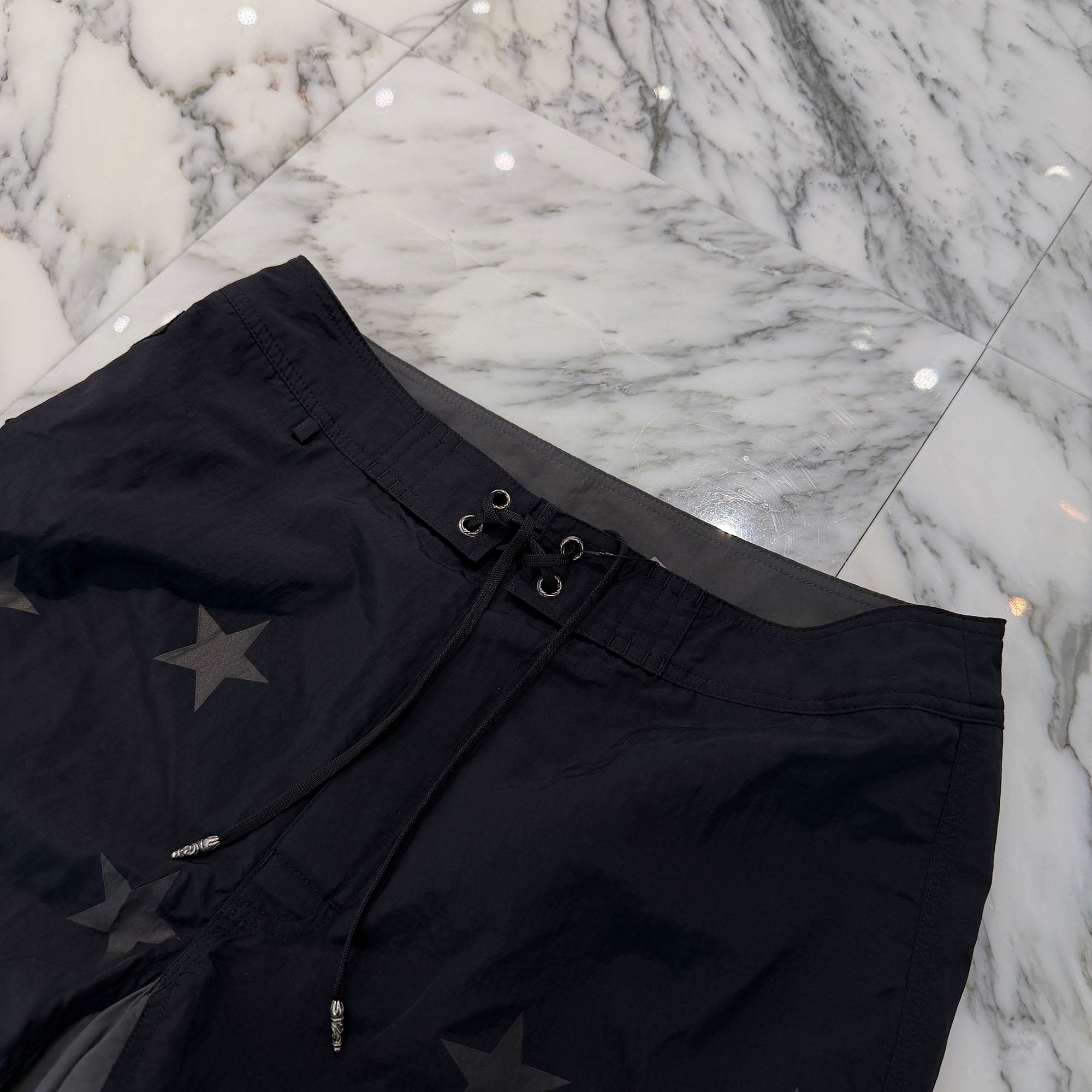 CHROME HEARTS 1 Cross Leather Patch Star Surf Short Pants Size 33 クロムハーツ 1 クロス レザーパッチ スターサーフショートパンツ サイズ33