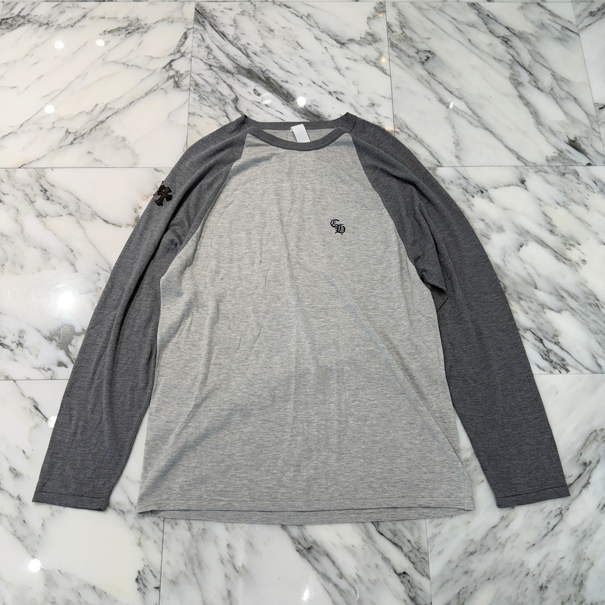 CHROME HEARTS 2026SS 3 Cross Patch CH Logo Embroidery Raglan Long
