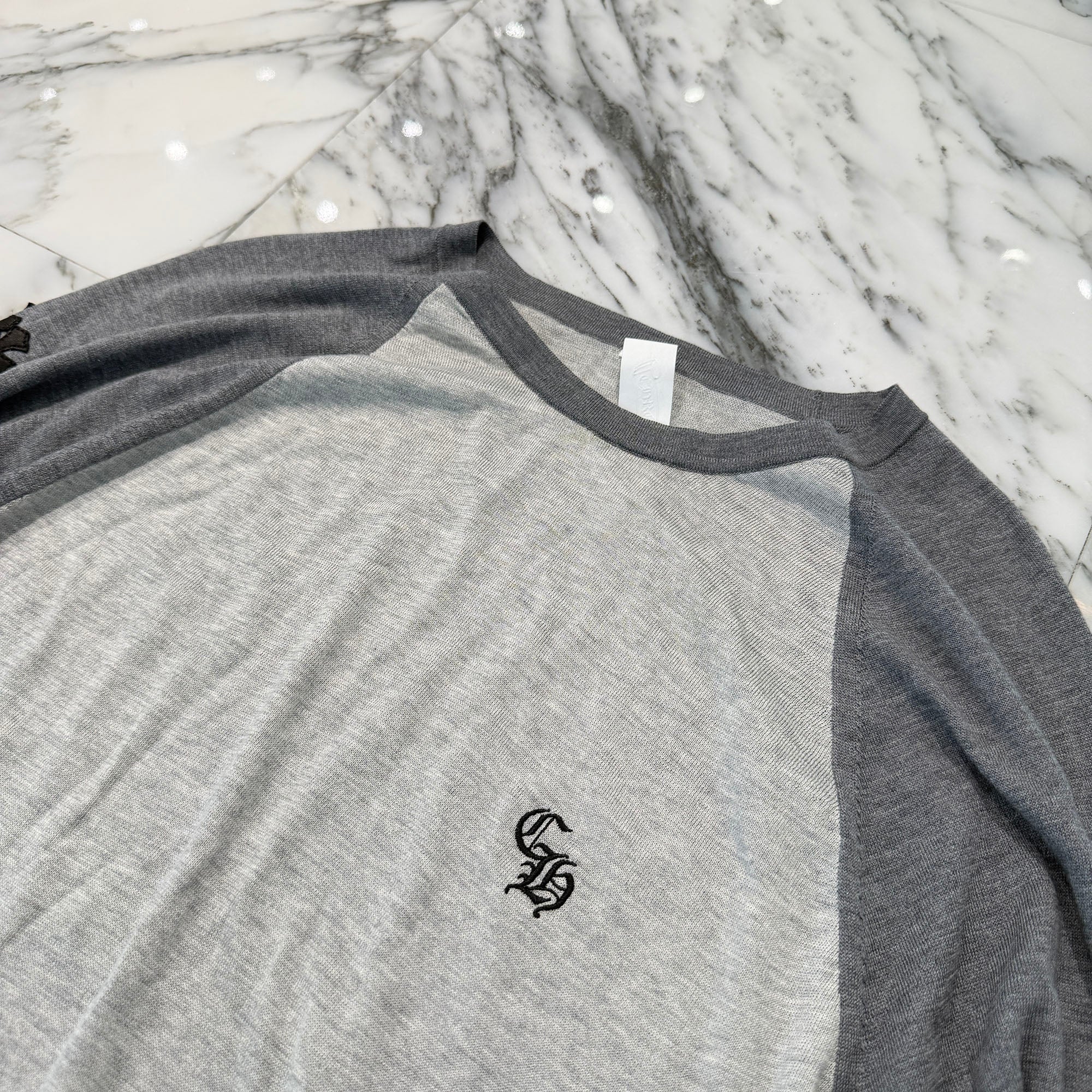 CHROME HEARTS 2026SS 3 Cross Patch CH Logo Embroidery Raglan Long Sleeve Tee Size L クロムハーツ 3クロスパッチ CHロゴ刺繍 ラグラン ロングスリーブTシャツ サイズL