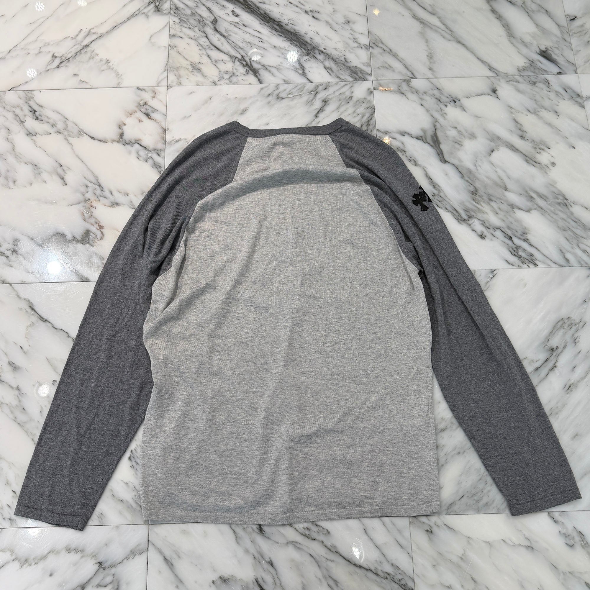 CHROME HEARTS 2026SS 3 Cross Patch CH Logo Embroidery Raglan Long Sleeve Tee Size L クロムハーツ 3クロスパッチ CHロゴ刺繍 ラグラン ロングスリーブTシャツ サイズL