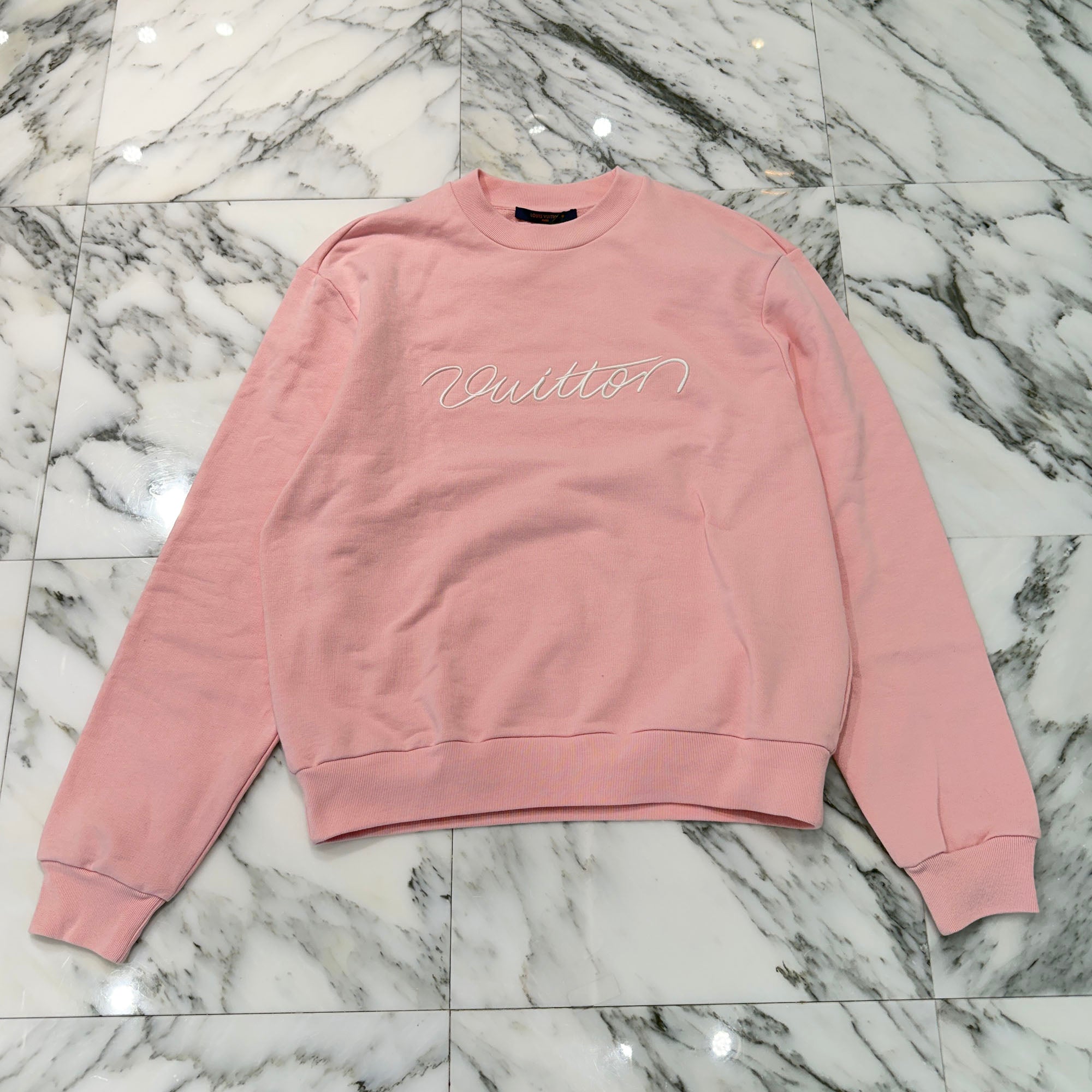 LOUIS VUITTON 2025AW Signature Logo Embroidery Crew Neck Sweatshirt HTY09W Size M ルイヴィトン シグネチャー ロゴ刺繍 クルーネック スウェットシャツ サイズM