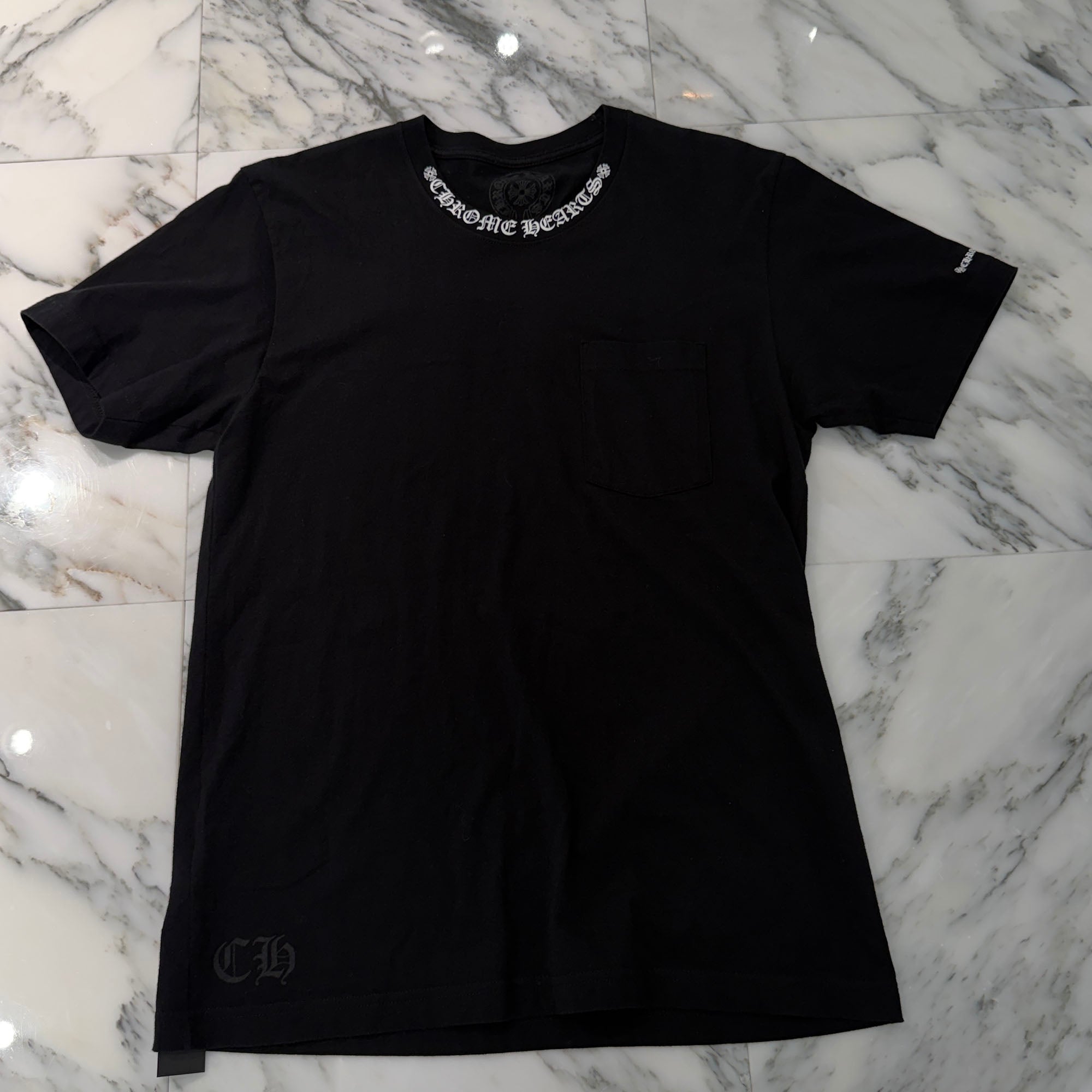 CHROME HEARTS Neck Logo Tee Size L クロムハーツ ネックロゴ Tシャツ サイズL