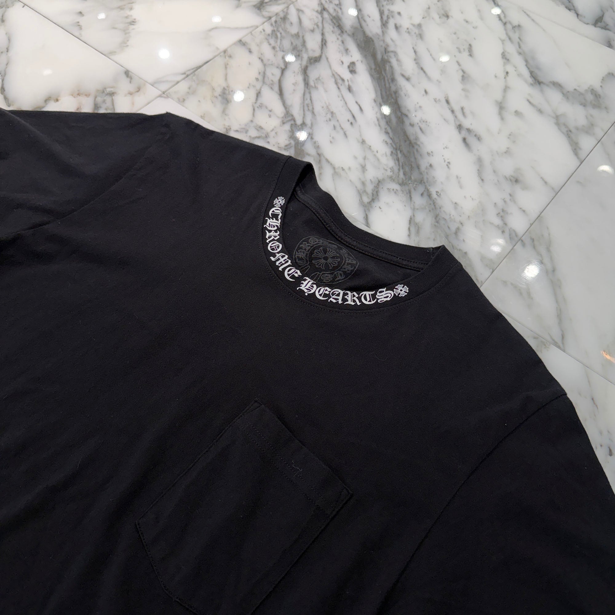 CHROME HEARTS Neck Logo Tee Size L クロムハーツ ネックロゴ Tシャツ サイズL