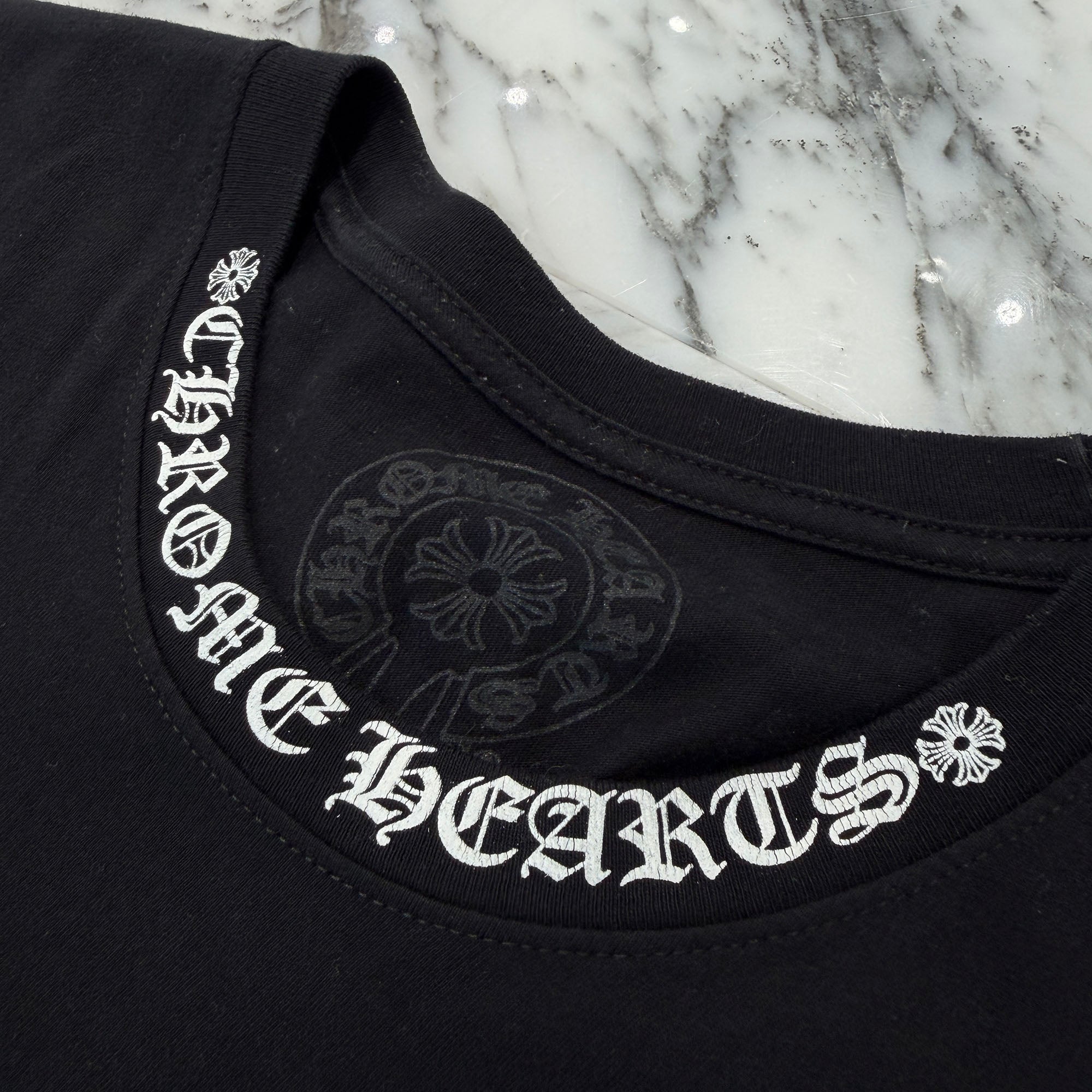 CHROME HEARTS Neck Logo Tee Size L クロムハーツ ネックロゴ Tシャツ サイズL