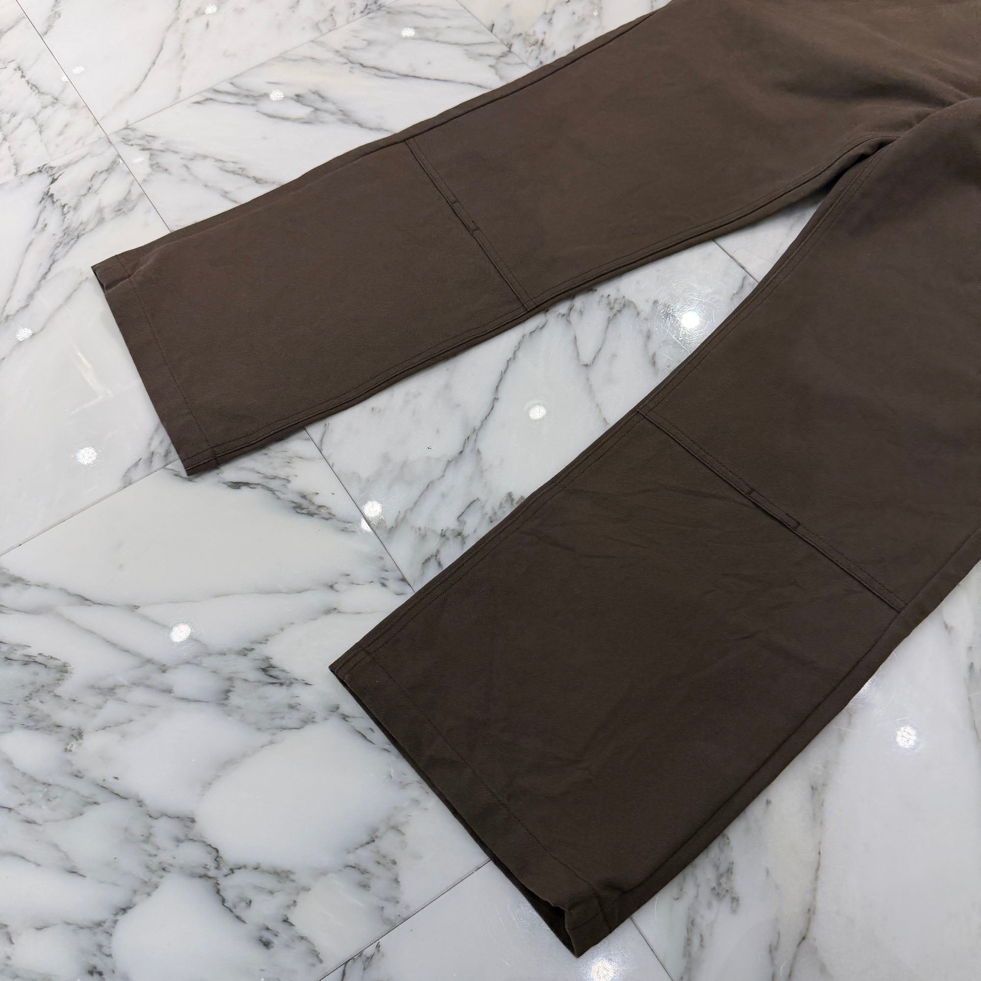 CHROME HEARTS Cemetery Cross Leather Patch Cotton Cargo Pants Size 34 クロムハーツ セメタリー クロス レザー パッチ コットン カーゴ パンツ ブラウン サイズ34