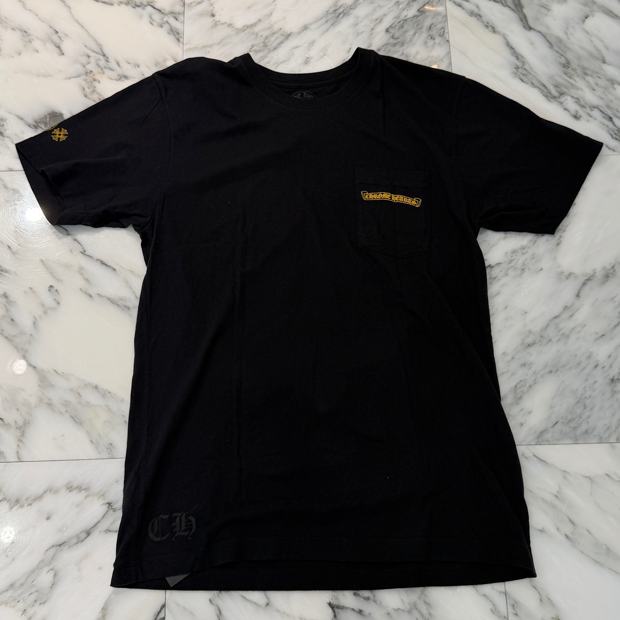 CHROME HEARTS CH Plus Yellow Cross Tee Size L クロムハーツ CHプラス イエロークロス Tシャツ サイズL