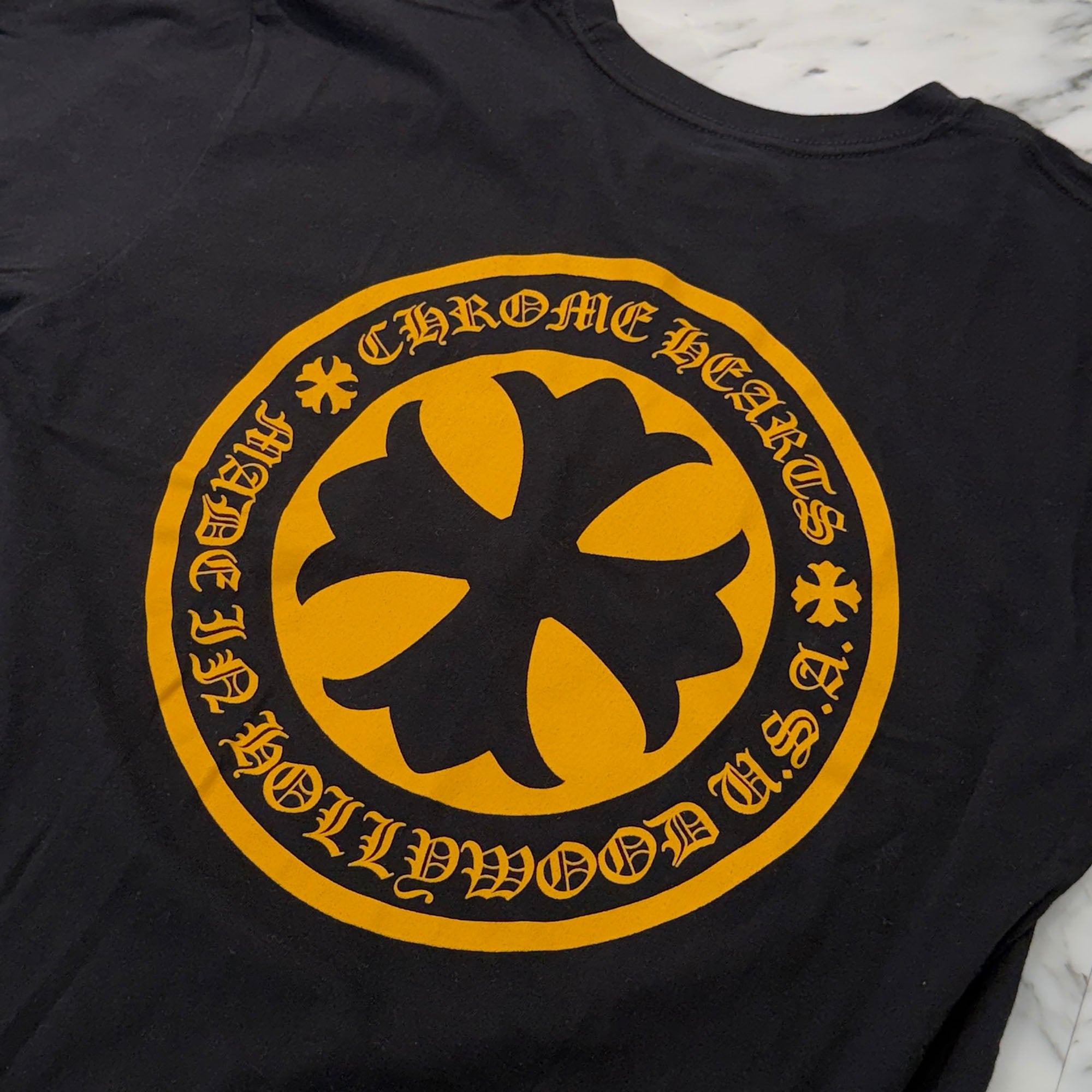 CHROME HEARTS CH Plus Yellow Cross Tee Size L クロムハーツ CHプラス イエロークロス Tシャツ サイズL