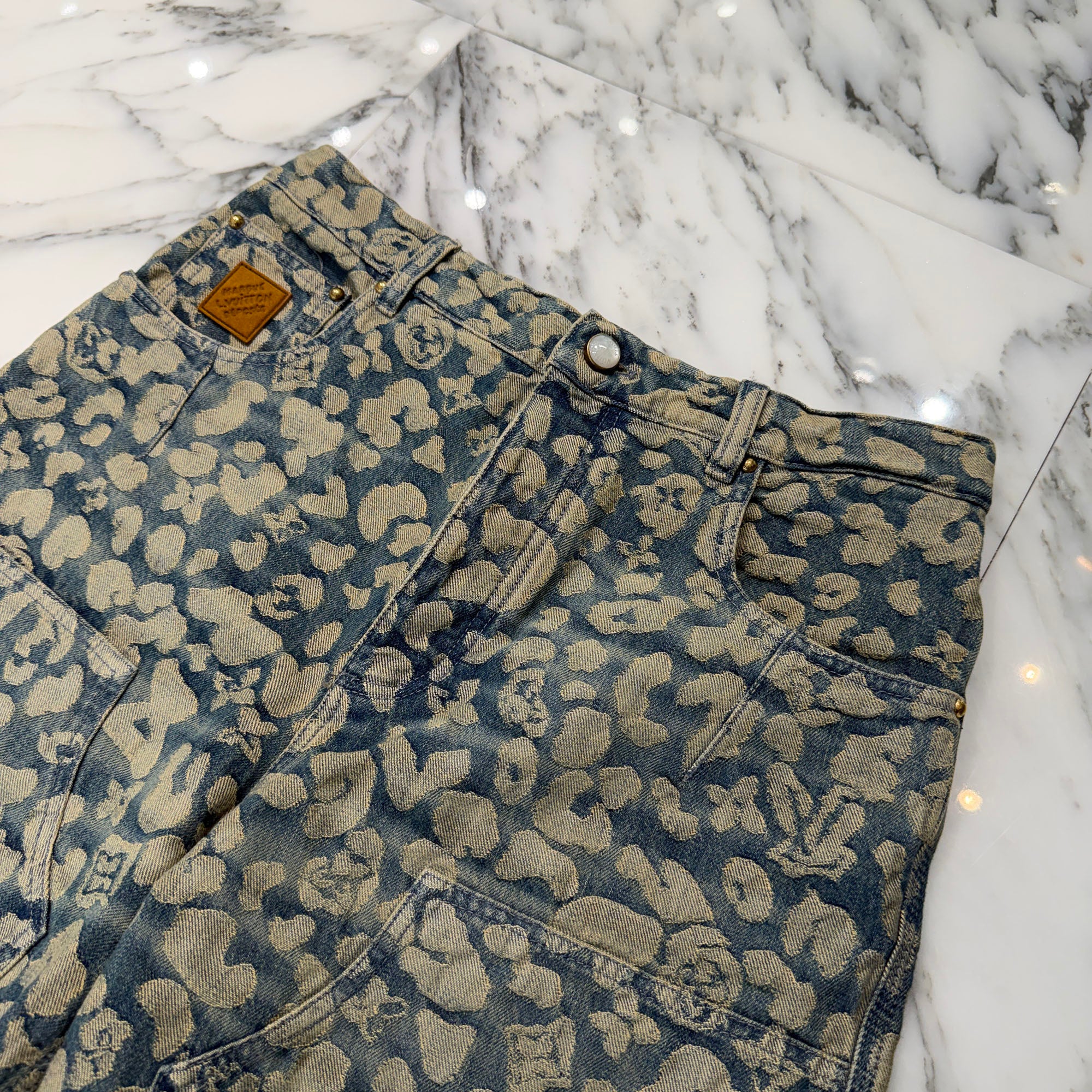 LOUIS VUITTON 2025AW Jacquard Workwear Denim Pants 1AILSA Size 29 ルイヴィトン ジャカード ワークウェア デニムパンツ サイズ29