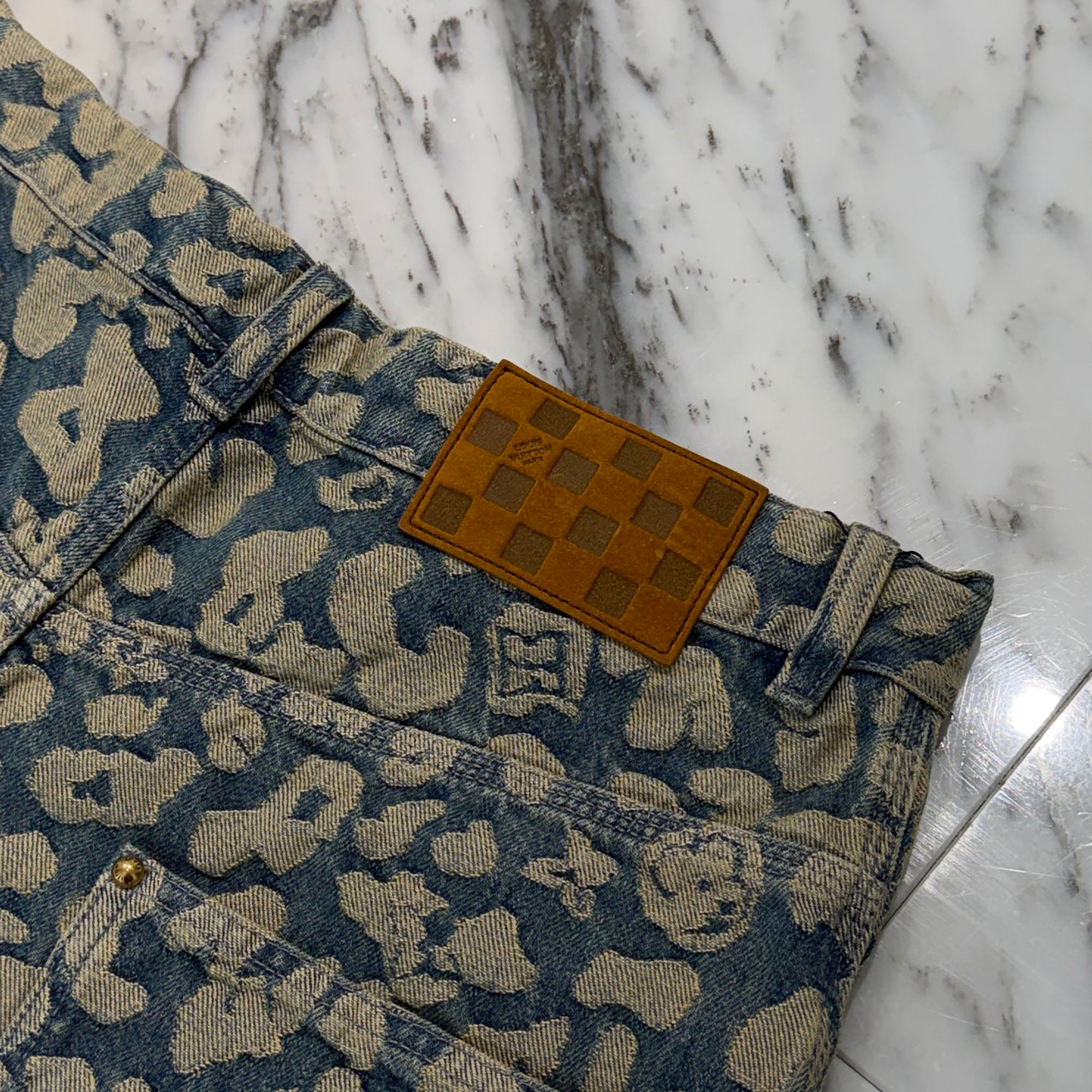 LOUIS VUITTON 2025AW Jacquard Workwear Denim Pants 1AILSA Size 29 ルイヴィトン ジャカード ワークウェア デニムパンツ サイズ29