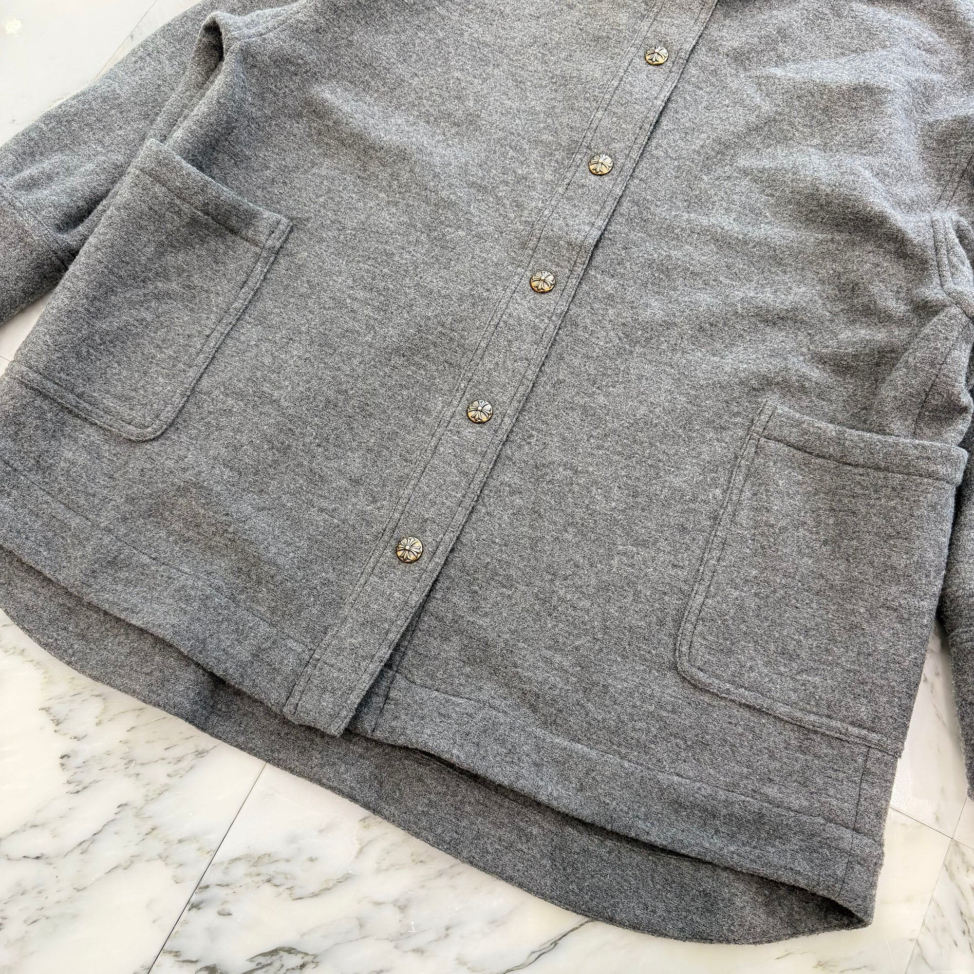 CHROME HEARTS Y NOT Cross Ball Wool Jacket Size L クロムハーツ ワイノット クロスボール ウールジャケット サイズL