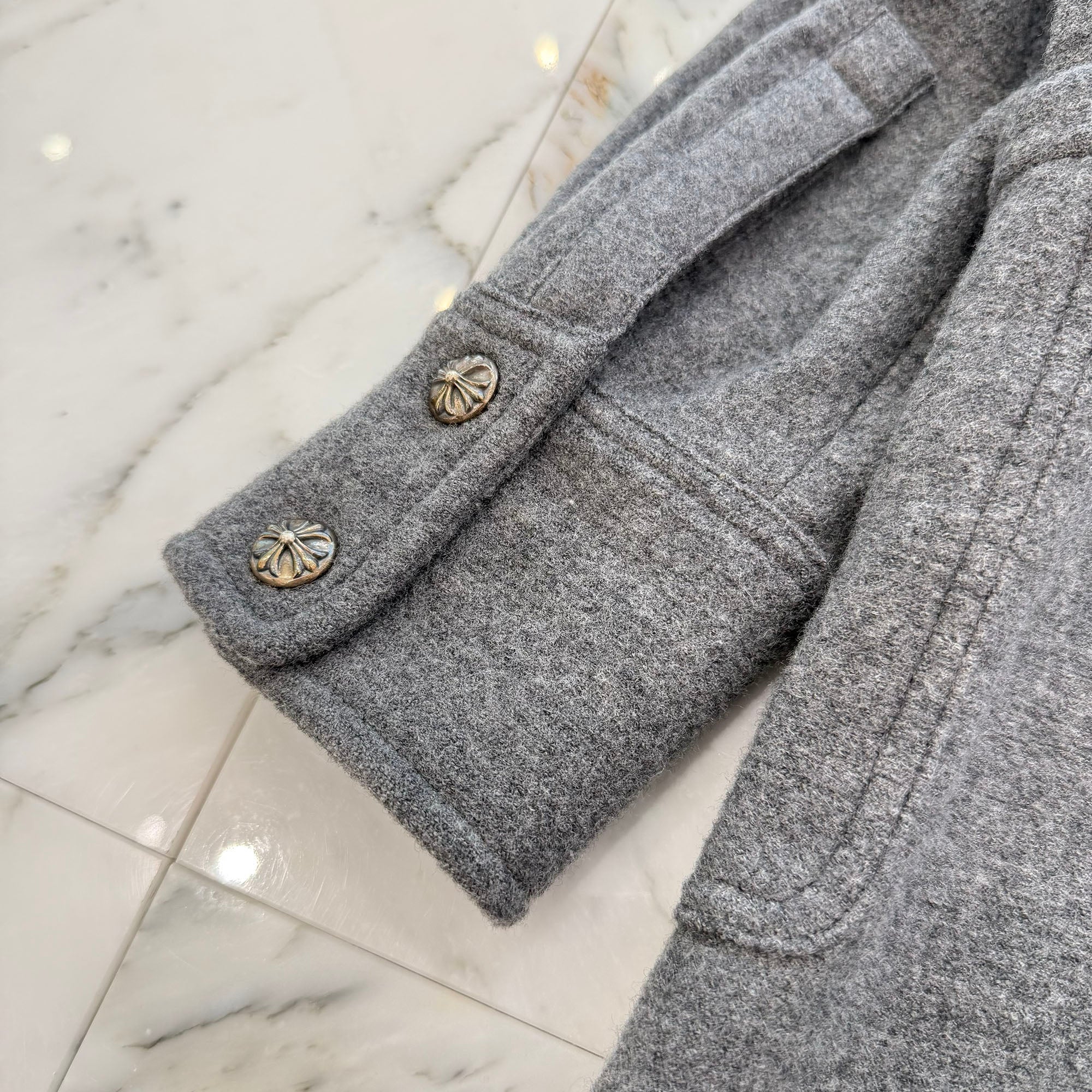 CHROME HEARTS Y NOT Cross Ball Wool Jacket Size L クロムハーツ ワイノット クロスボール ウールジャケット サイズL