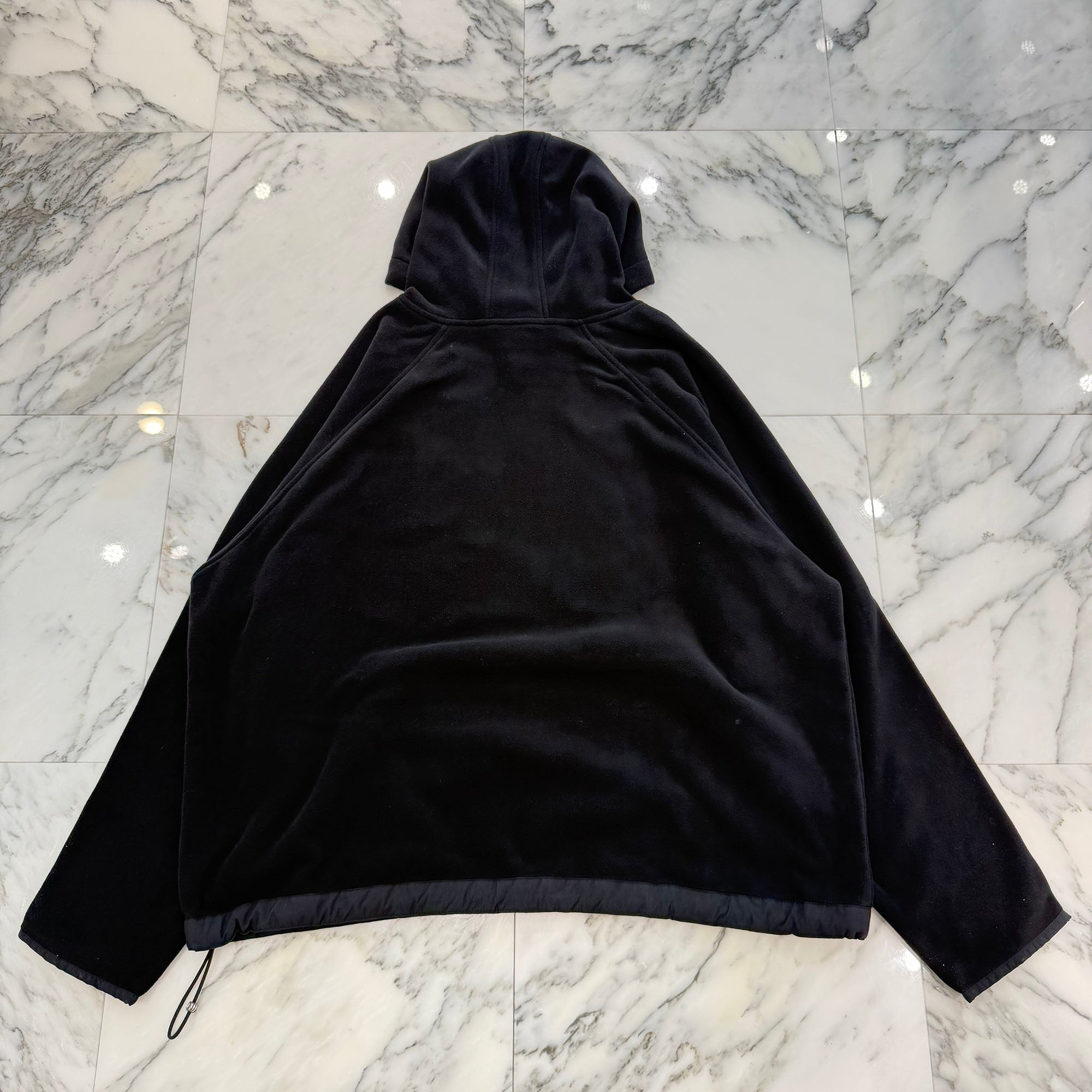 CHROME HEARTS Y NOT CH Plus Leather Patch Fleece Hoodie Size L クロムハーツ ワイノット CHプラス レザー クロス パッチ フリース フーディ サイズL