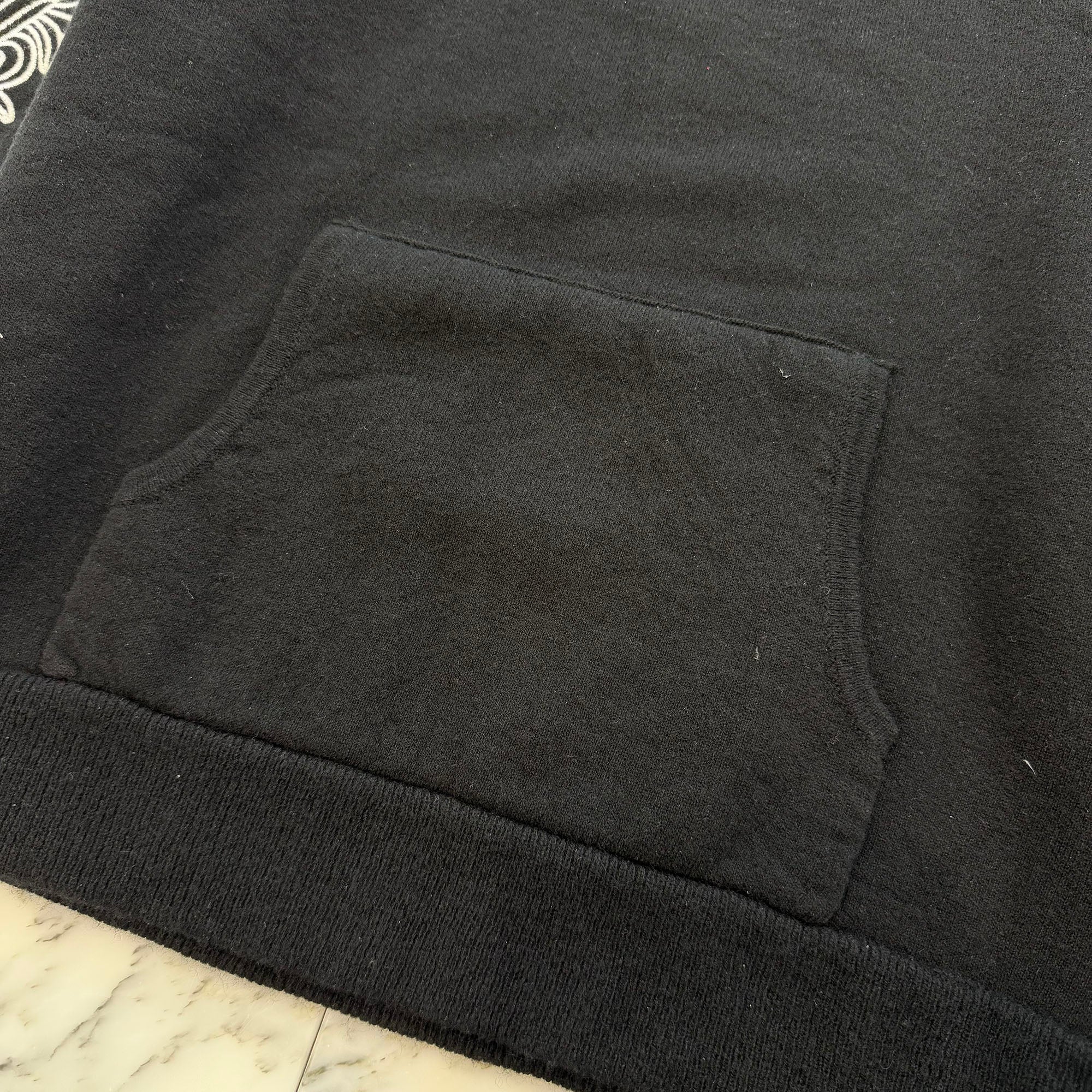 CHROME HEARTS Y NOT Floral Cross Embroidery Cashmere Knit Pullover Hoodie Size M クロムハーツ ワイノット フローラルクロス刺繍 カシミヤニット プルオーバー フーディ サイズM