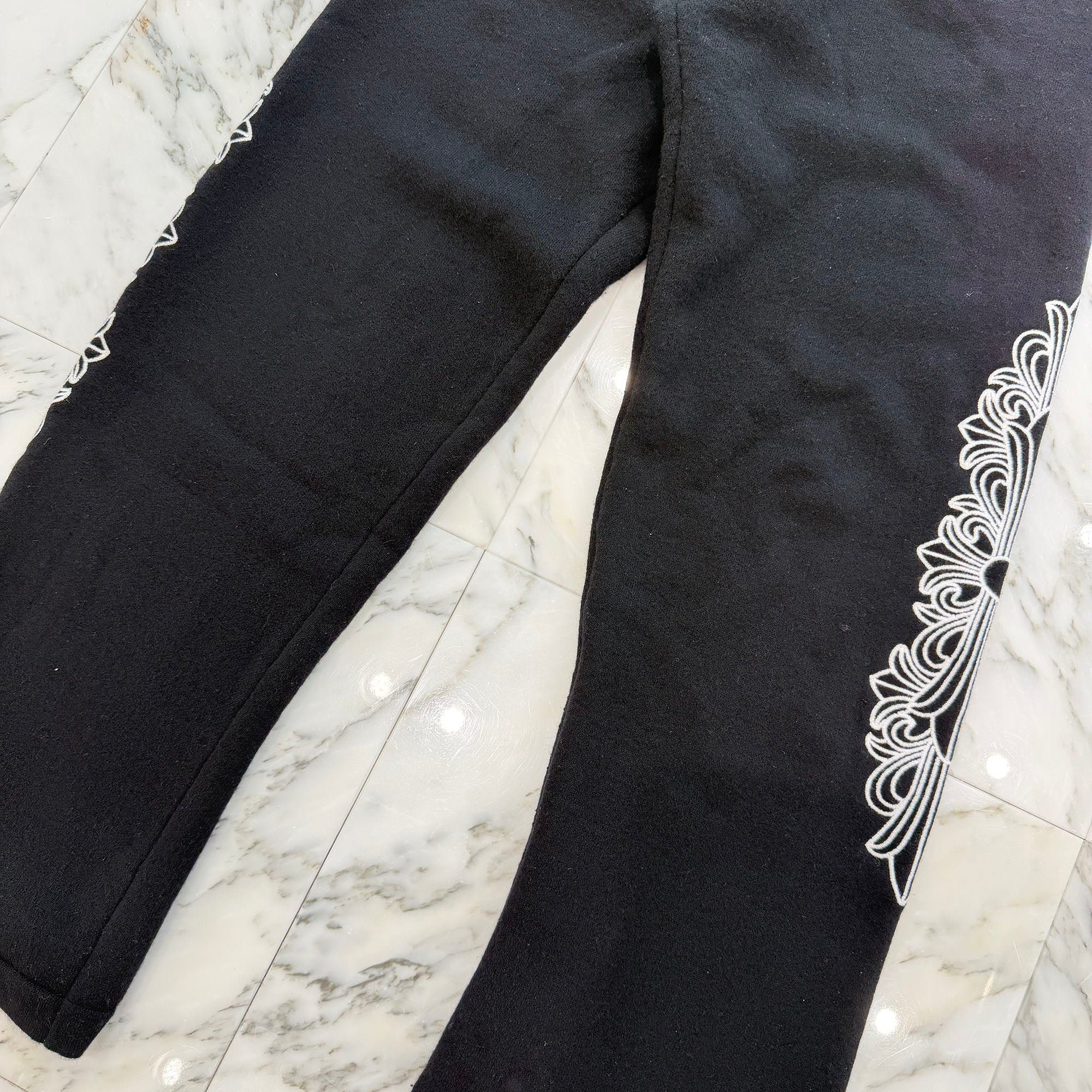 CHROME HEARTS Y NOT Floral Cross Embroidery Cashmere Knit Long Pants Size M クロムハーツ ワイノット フローラルクロス刺繍 カシミヤニットロングパンツ サイズM