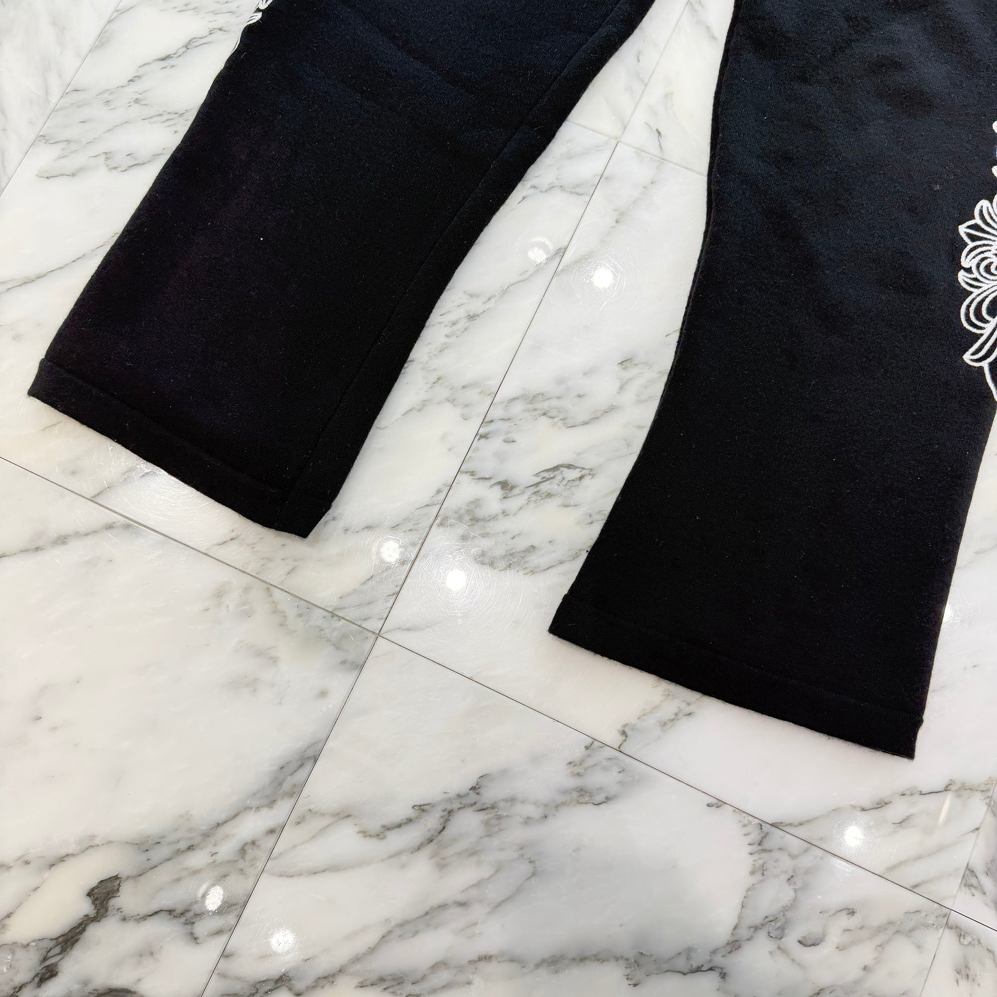 CHROME HEARTS Y NOT Floral Cross Embroidery Cashmere Knit Long Pants Size M クロムハーツ ワイノット フローラルクロス刺繍 カシミヤニットロングパンツ サイズM