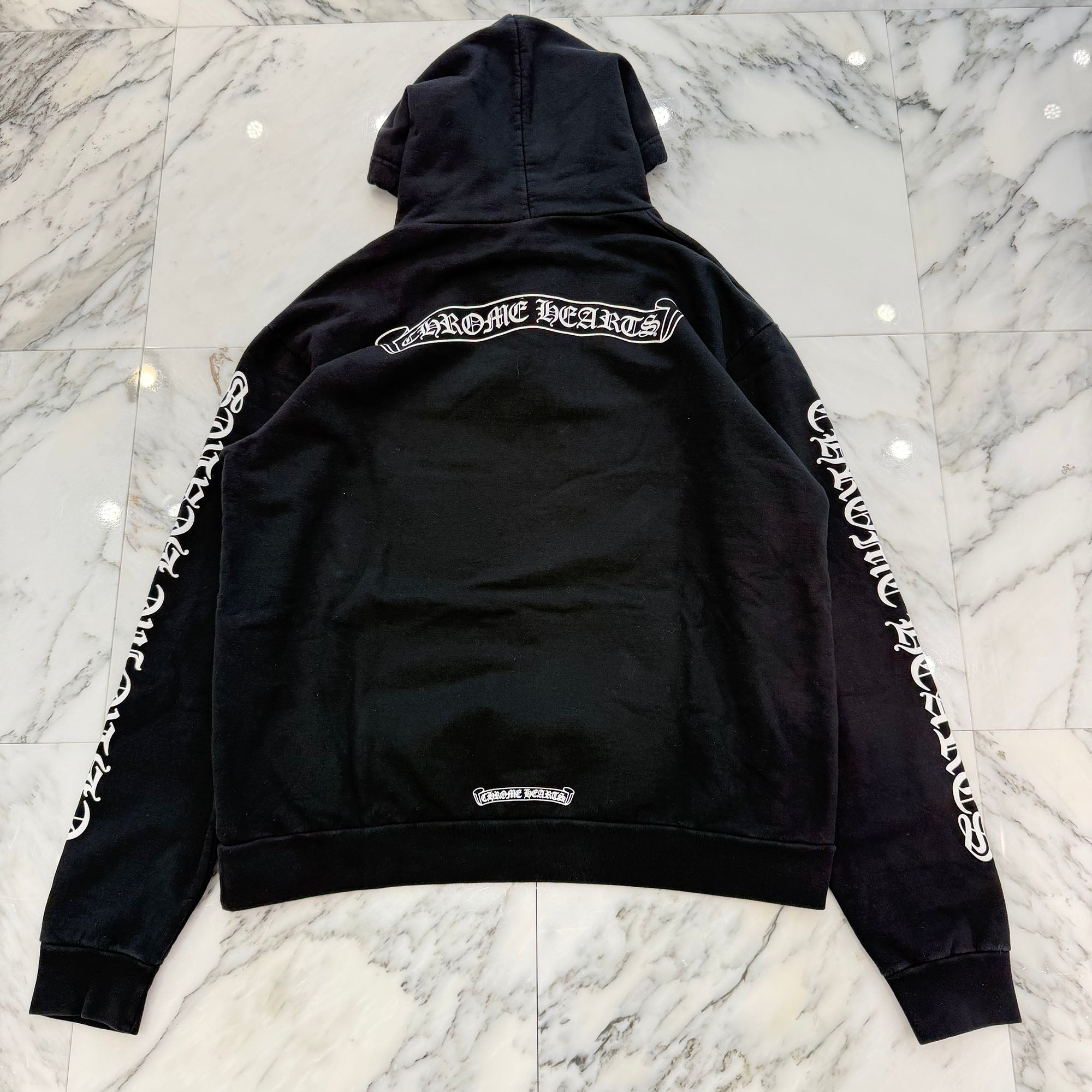 CHROME HEARTS Back Scroll Label Logo Pullover Hoodie Size M クロムハーツ バックスクロールラベルロゴ プルオーバーフーディ サイズM