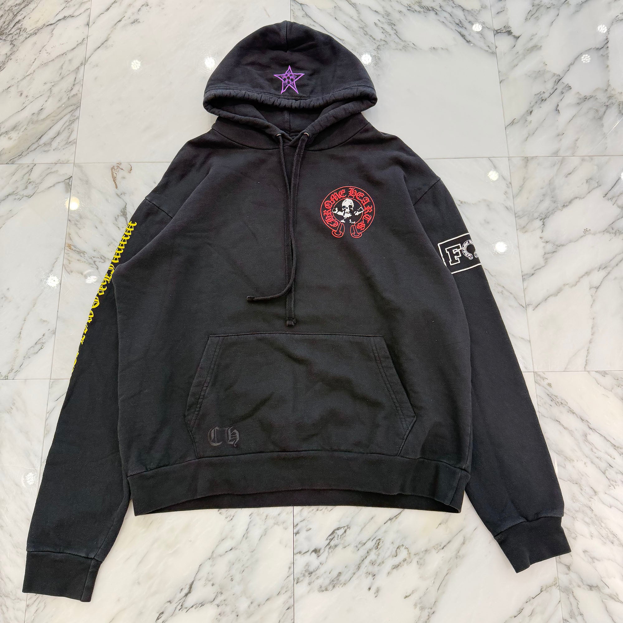 CHROME HEARTS 2022AW FOTI Online Limited Horseshoe Pullover Hoodie Size M クロムハーツ フォティ オンライン限定 ホースシュー プルオーバーフーディ サイズM