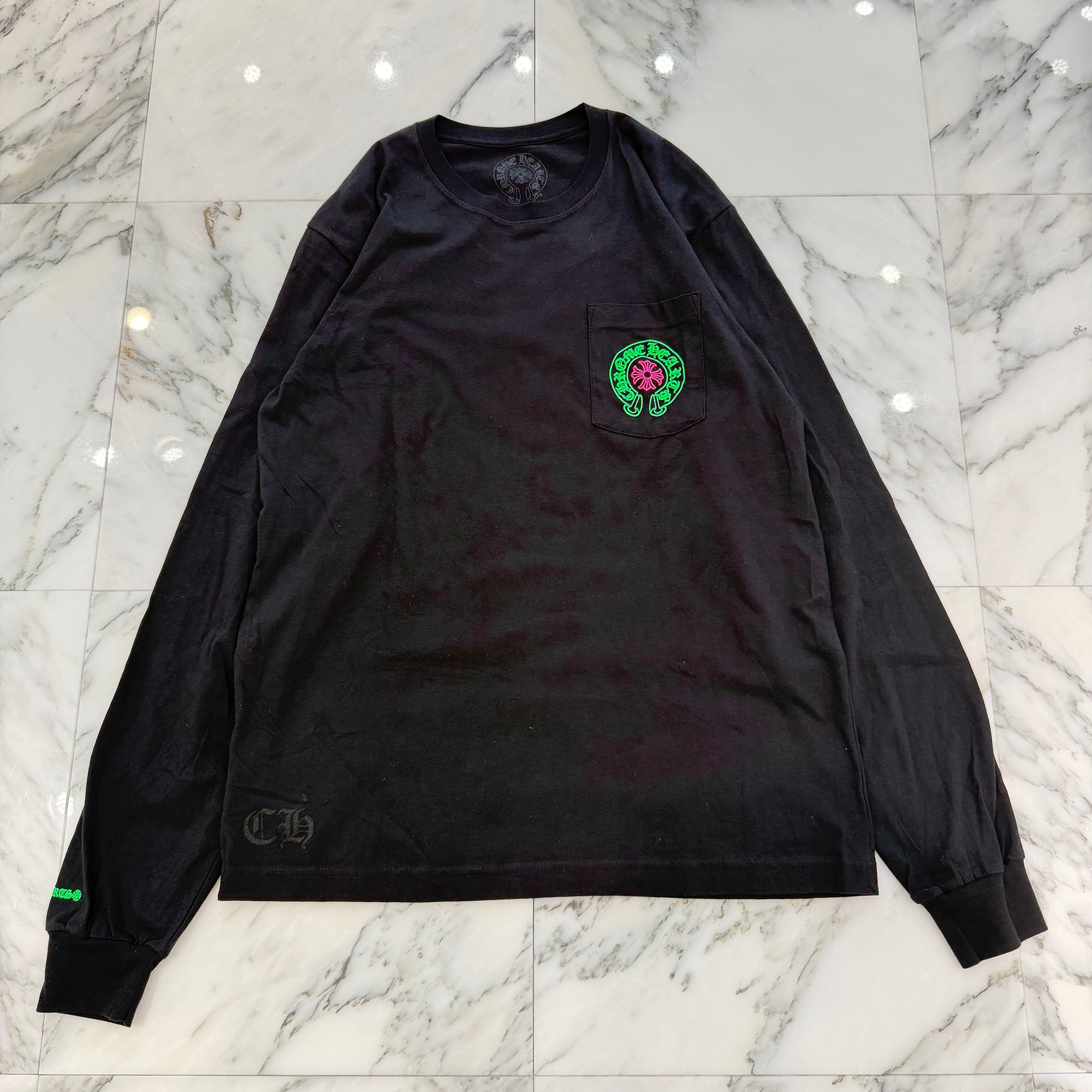 CHROME HEARTS STAFF Horseshoe Long Sleeve Tee Size L クロムハーツ スタッフ ホースシュー ロングスリーブTシャツ サイズL