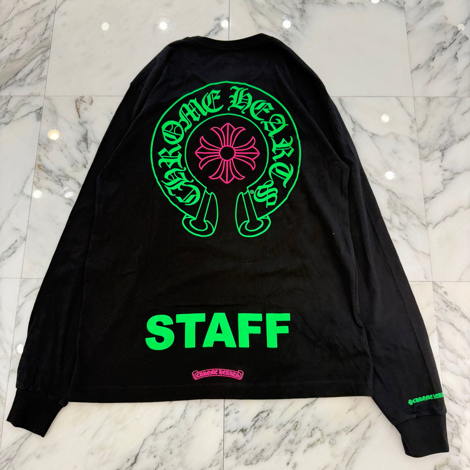 CHROME HEARTS STAFF Horseshoe Long Sleeve Tee Size L クロムハーツ スタッフ ホースシュー ロングスリーブTシャツ サイズL