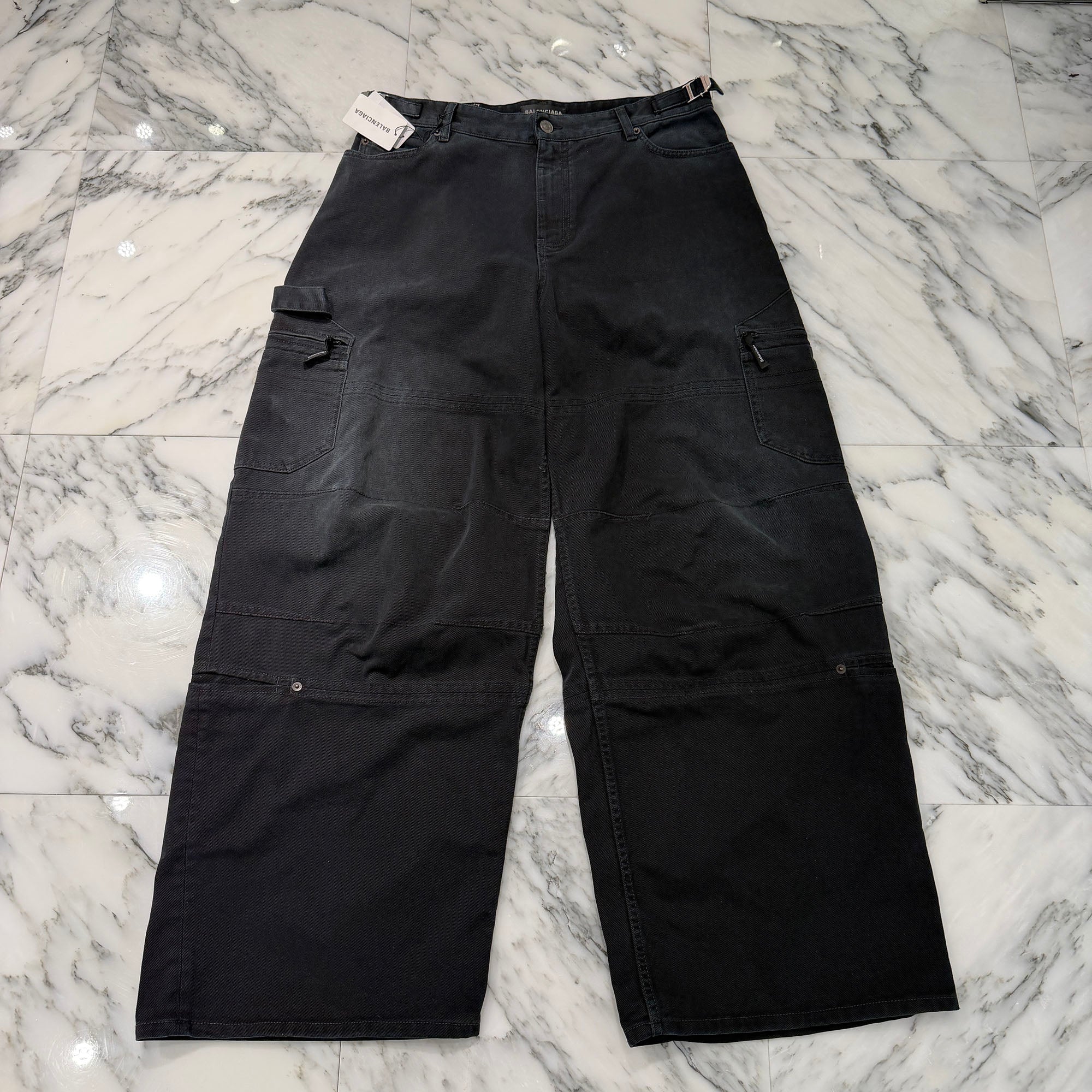 BALENCIAGA 2023AW Soft Left Hand Wide Cargo Denim Pants 767971 TNW11 Size M バレンシアガ ソフトレフトハンド ワイドカーゴデニムパンツ サイズM