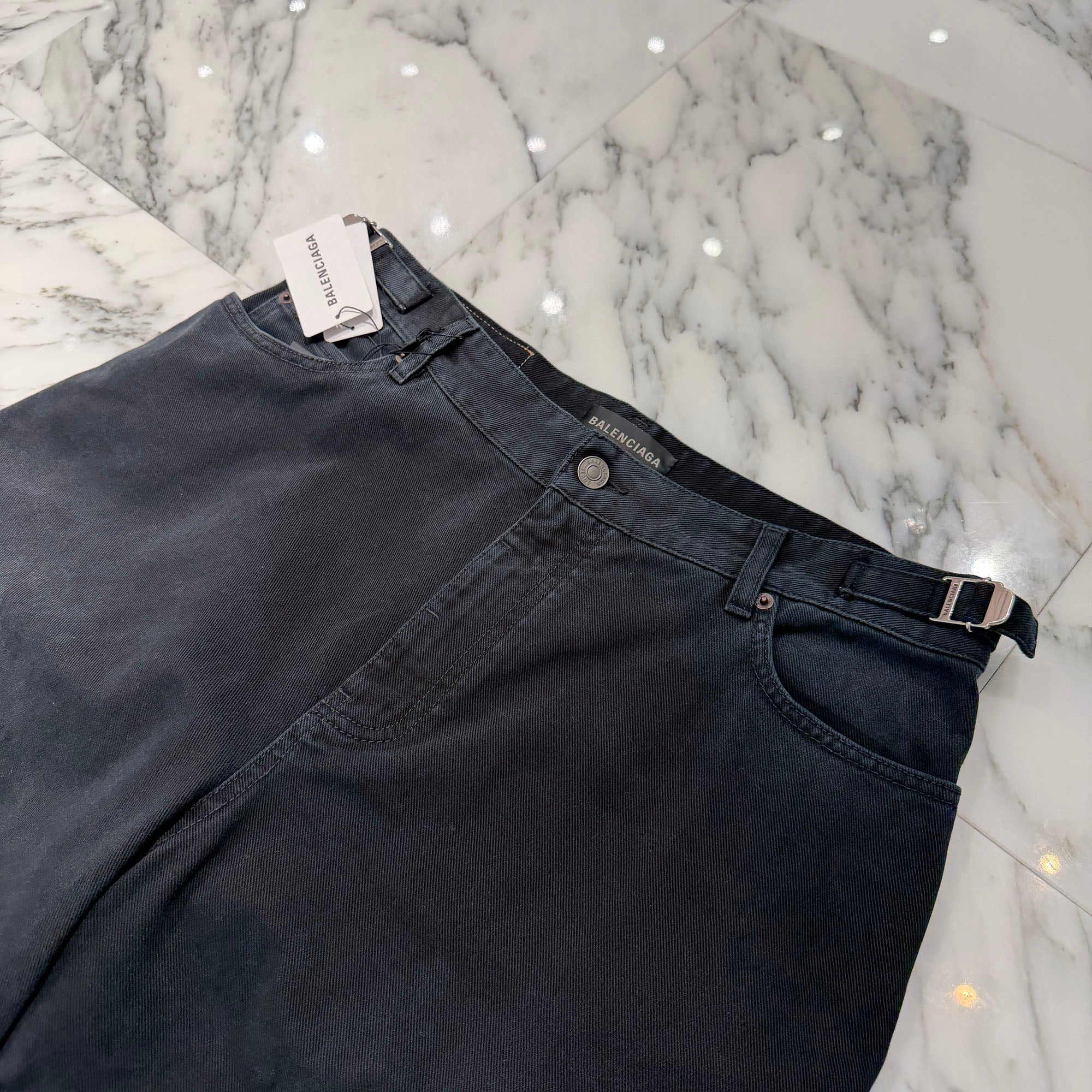 BALENCIAGA 2023AW Soft Left Hand Wide Cargo Denim Pants 767971 TNW11 Size M バレンシアガ ソフトレフトハンド ワイドカーゴデニムパンツ サイズM