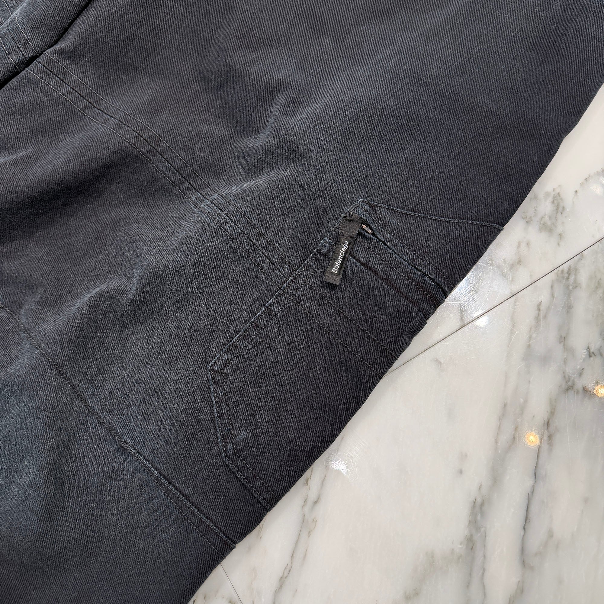 BALENCIAGA 2023AW Soft Left Hand Wide Cargo Denim Pants 767971 TNW11 Size M バレンシアガ ソフトレフトハンド ワイドカーゴデニムパンツ サイズM