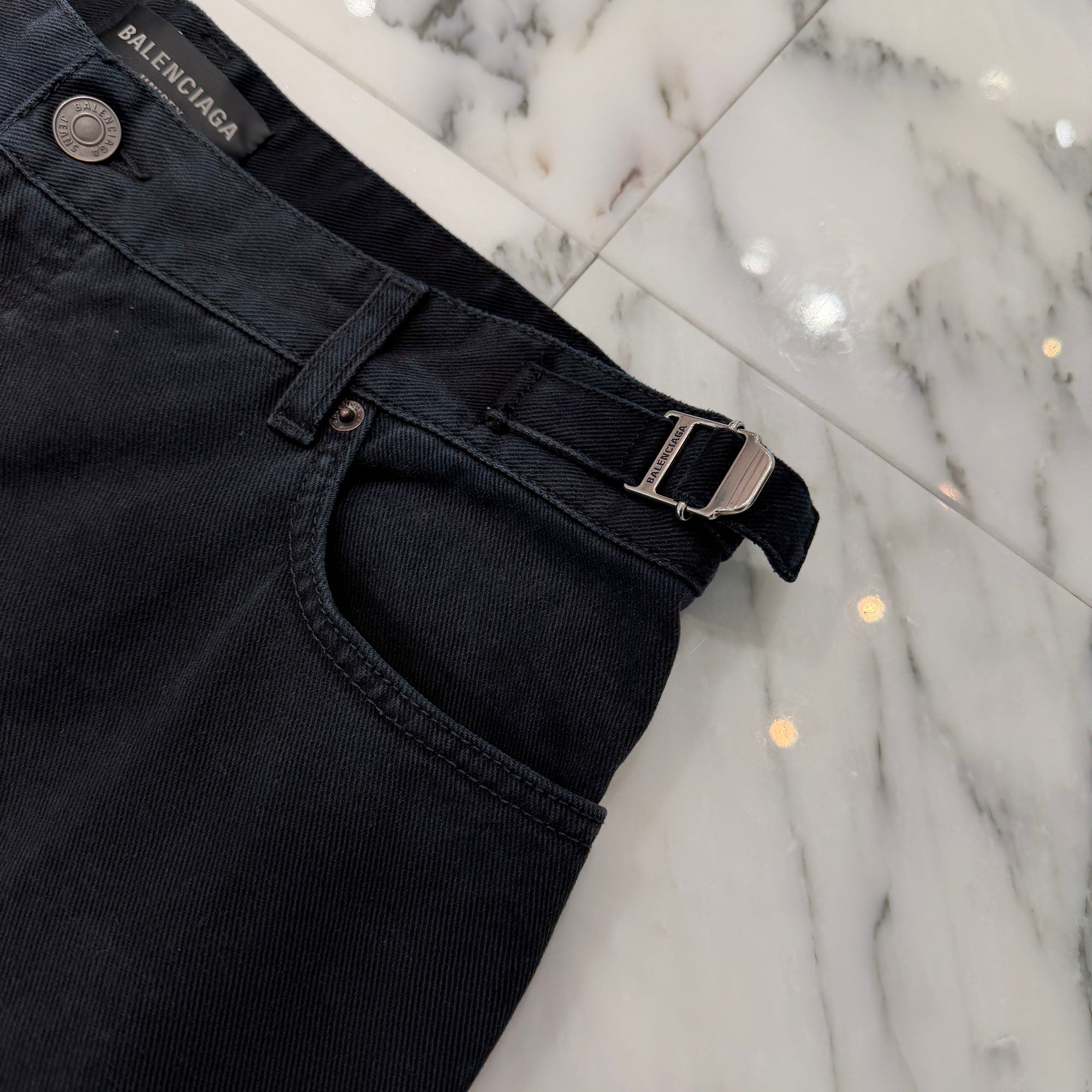 BALENCIAGA 2023AW Soft Left Hand Wide Cargo Denim Pants 767971 TNW11 Size M バレンシアガ ソフトレフトハンド ワイドカーゴデニムパンツ サイズM