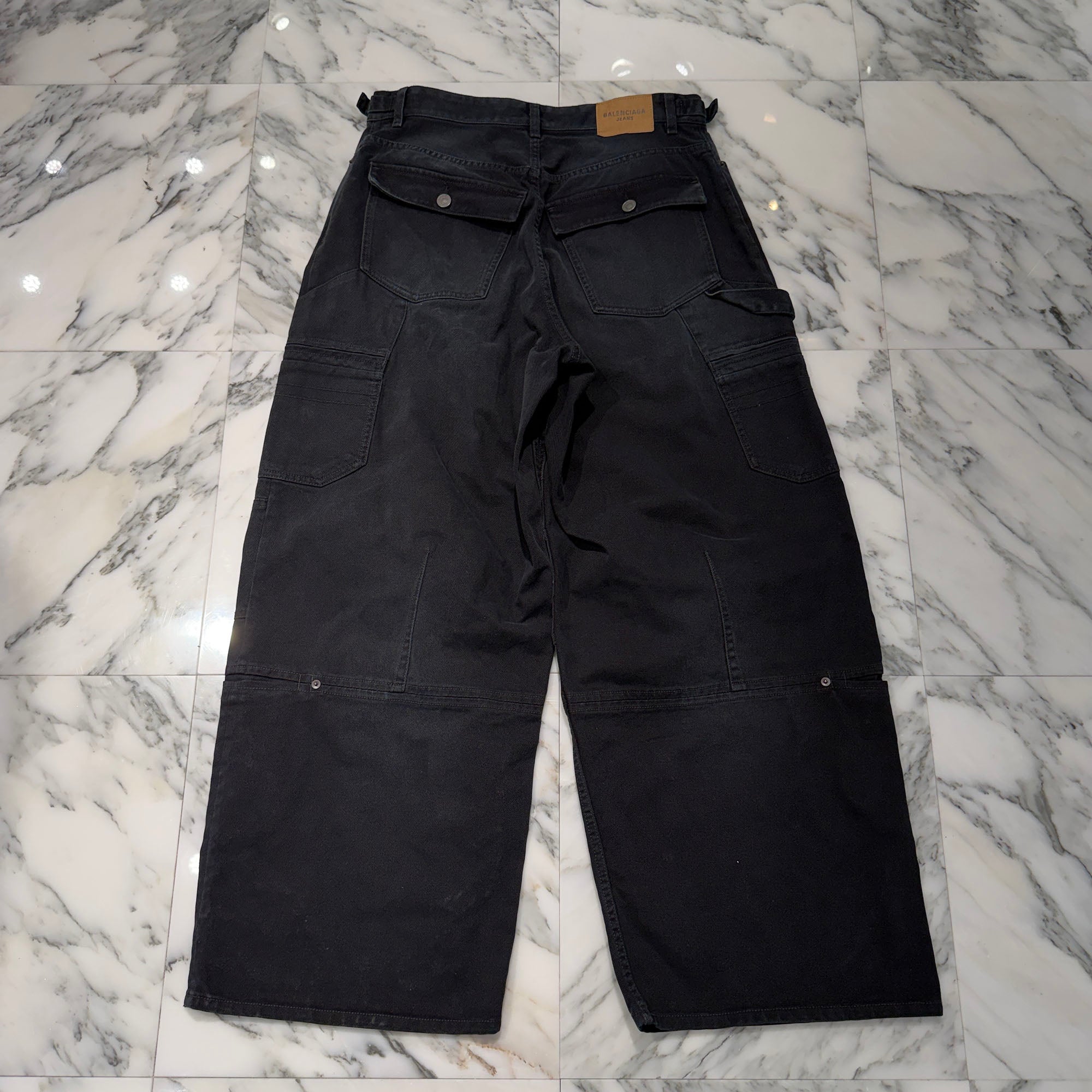 BALENCIAGA 2023AW Soft Left Hand Wide Cargo Denim Pants 767971 TNW11 Size M バレンシアガ ソフトレフトハンド ワイドカーゴデニムパンツ サイズM