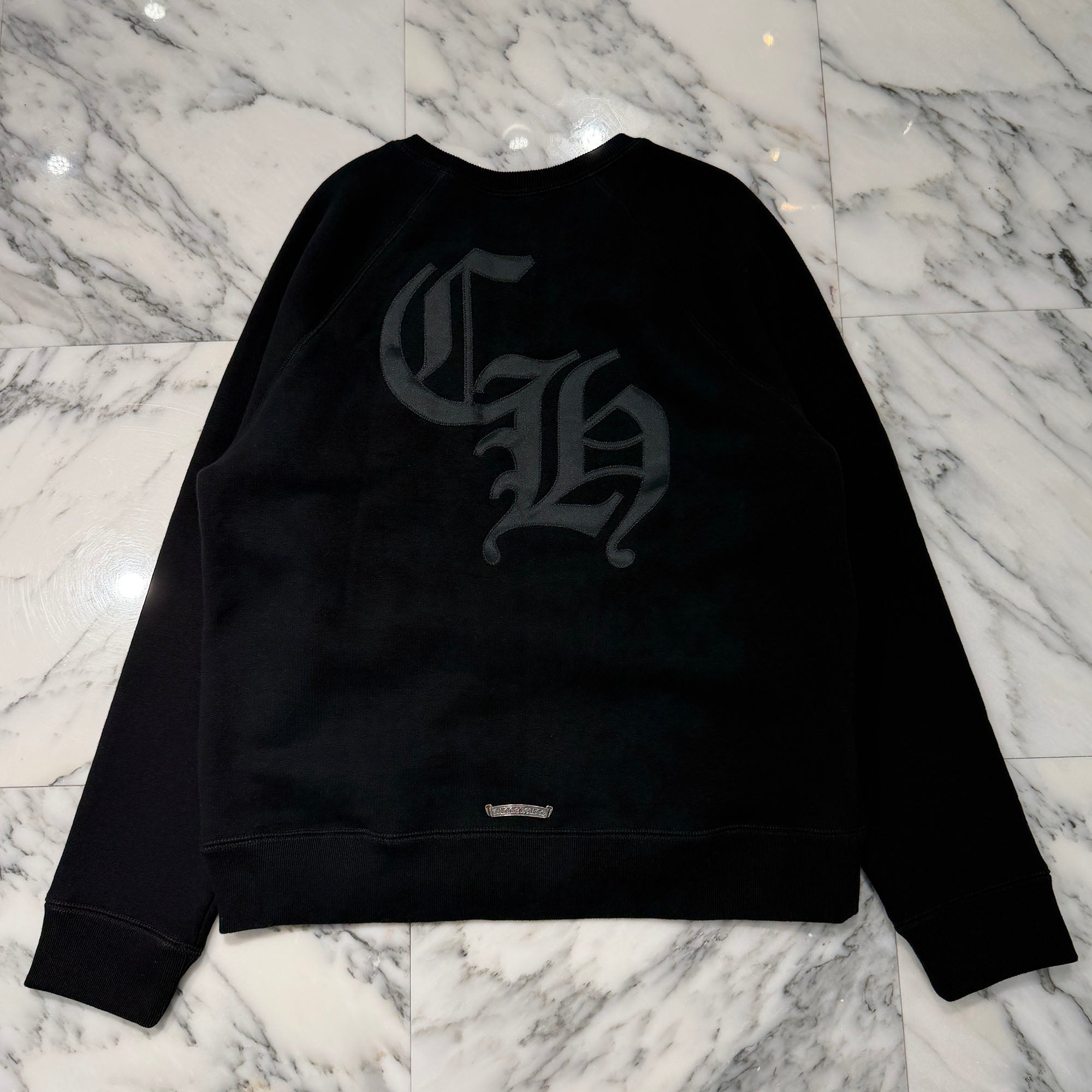CHROME HEARTS 2025SS Y NOT Cemetery Cross Applique Embroidery Sweatshirt Size L クロムハーツ ワイノット セメタリークロス アップリケ刺繡 スウェットシャツ サイズL