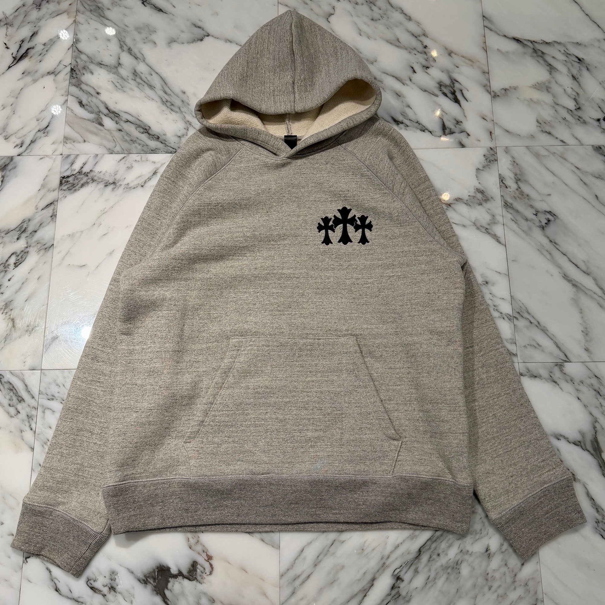 CHROME HEARTS 2025SS Y NOT Cemetery Cross Applique Embroidery Pullover Hoodie Size L クロムハーツ ワイノット セメタリークロス アップリケ刺繡 プルオーバーフーディ サイズL