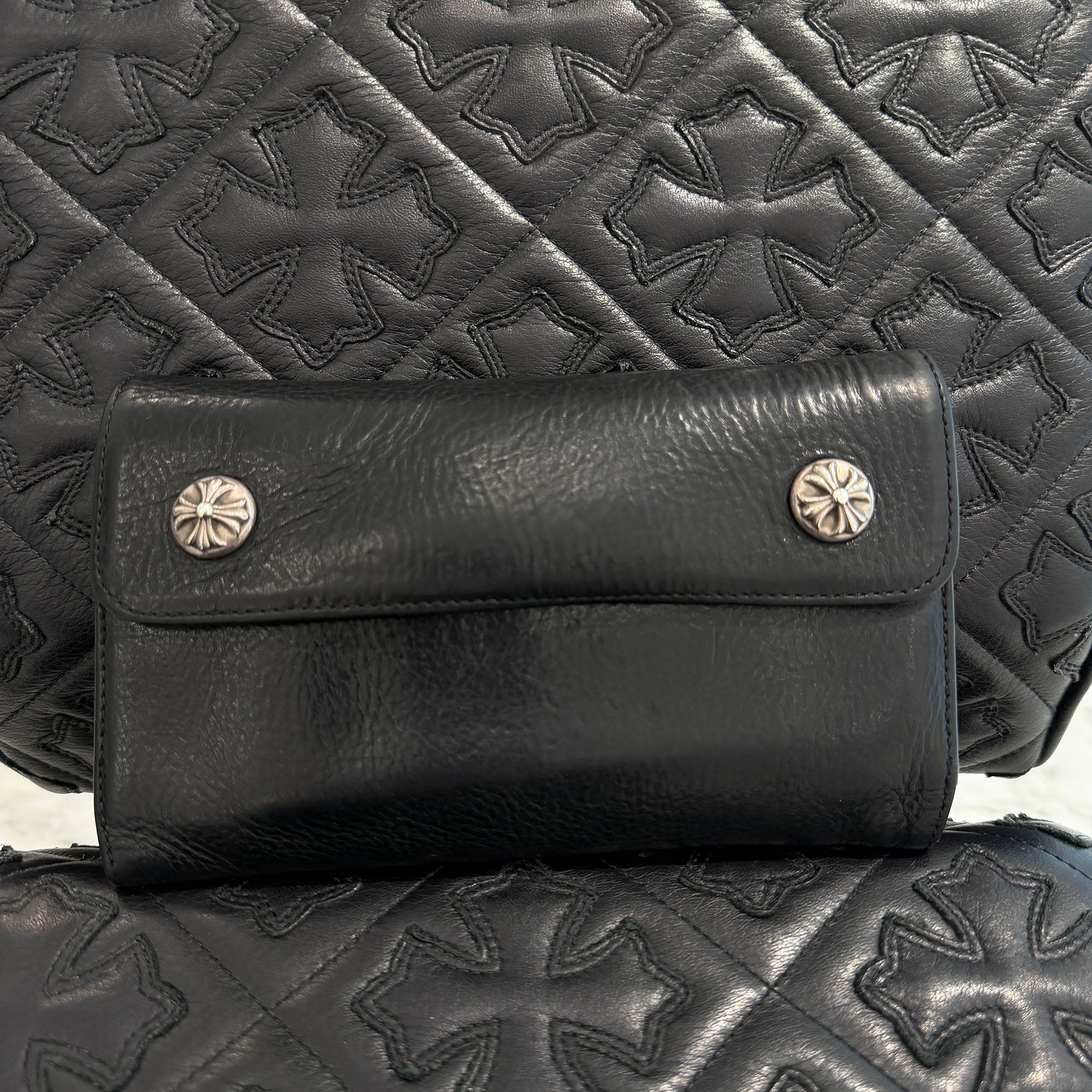 CHROME HEARTS Wave Cross Ball Wallet クロムハーツ ウェーブクロスボール ウォレット