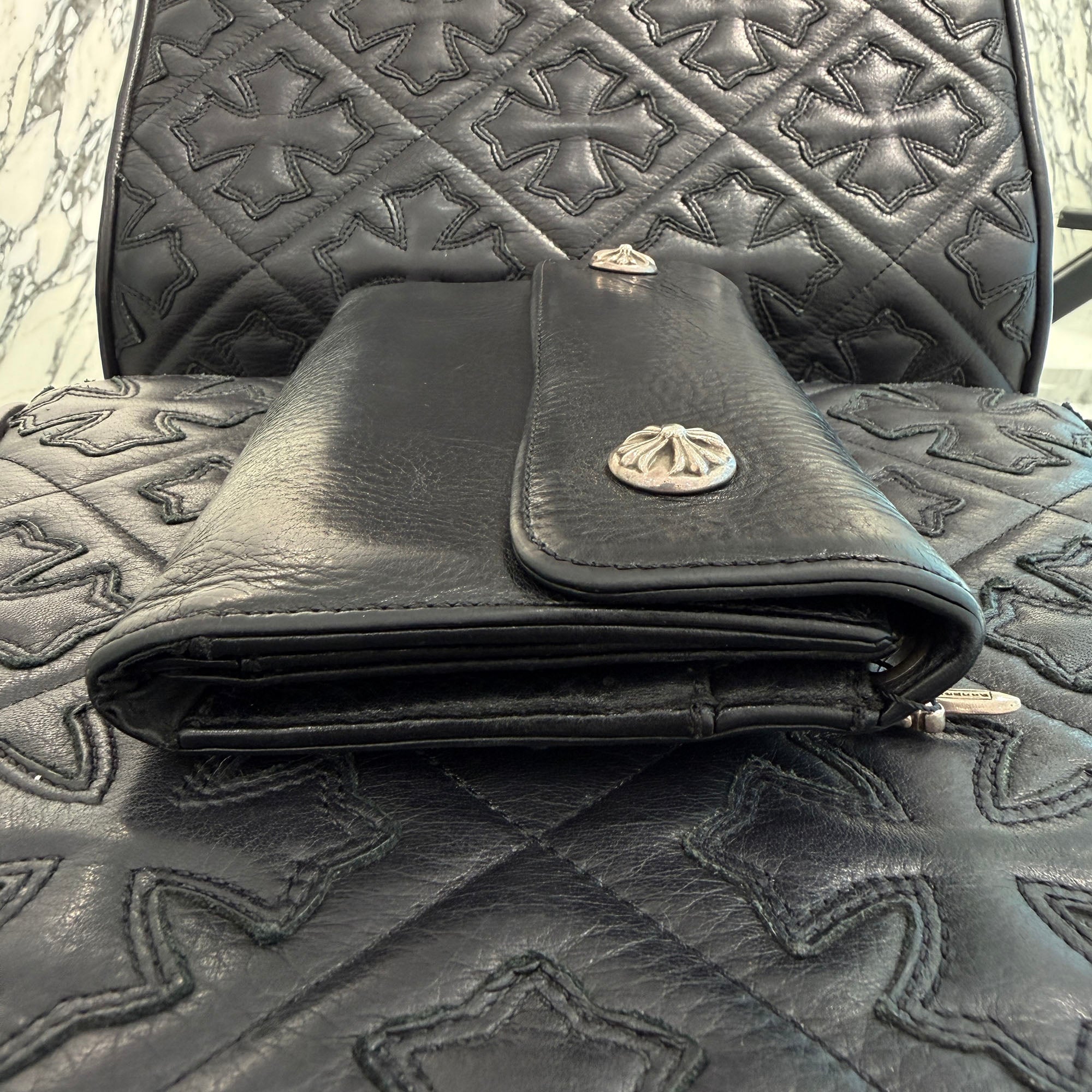 CHROME HEARTS Wave Cross Ball Wallet クロムハーツ ウェーブクロスボール ウォレット