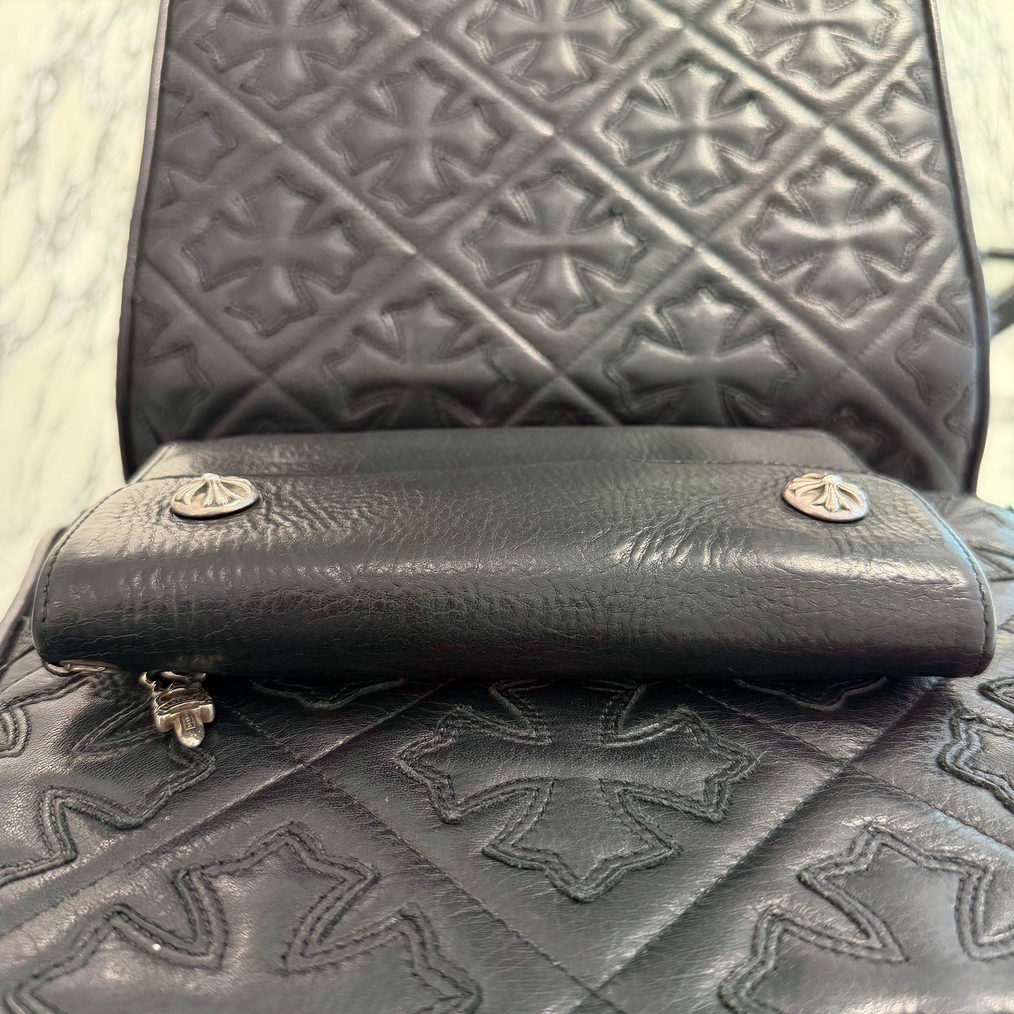 CHROME HEARTS Wave Cross Ball Wallet クロムハーツ ウェーブクロスボール ウォレット