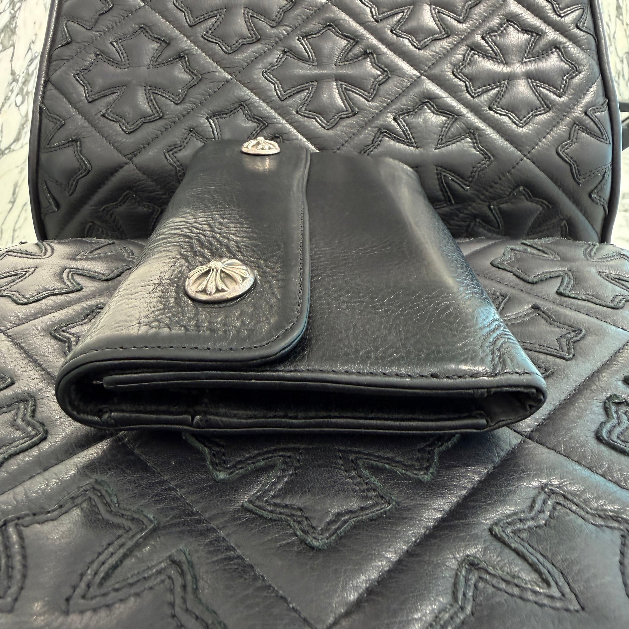CHROME HEARTS Wave Cross Ball Wallet クロムハーツ ウェーブクロスボール ウォレット