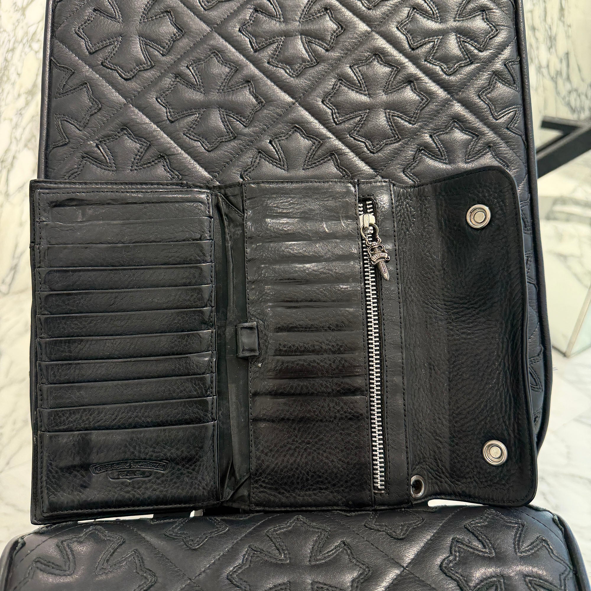 CHROME HEARTS Wave Cross Ball Wallet クロムハーツ ウェーブクロスボール ウォレット