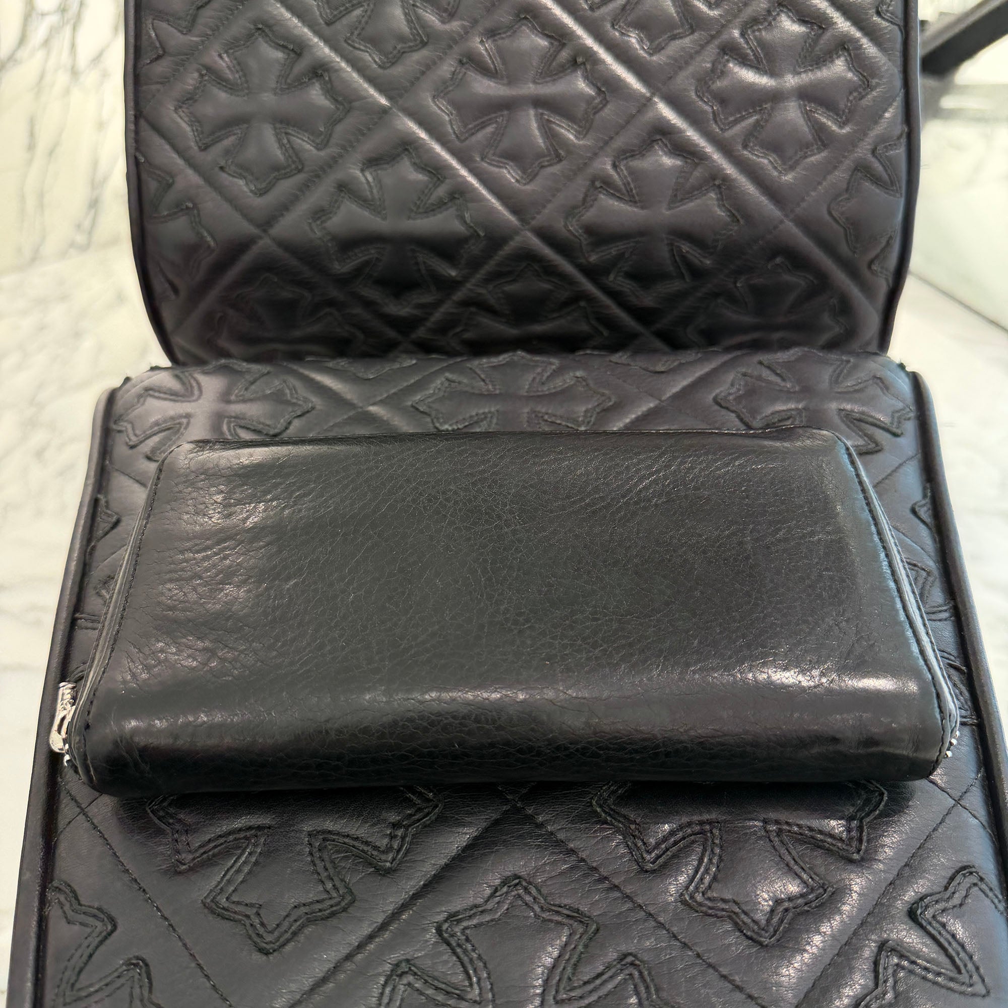 CHROME HEARTS REC F ZIP #2 Leather Wallet クロムハーツ レック F ジップ #2 レザー ウォレット