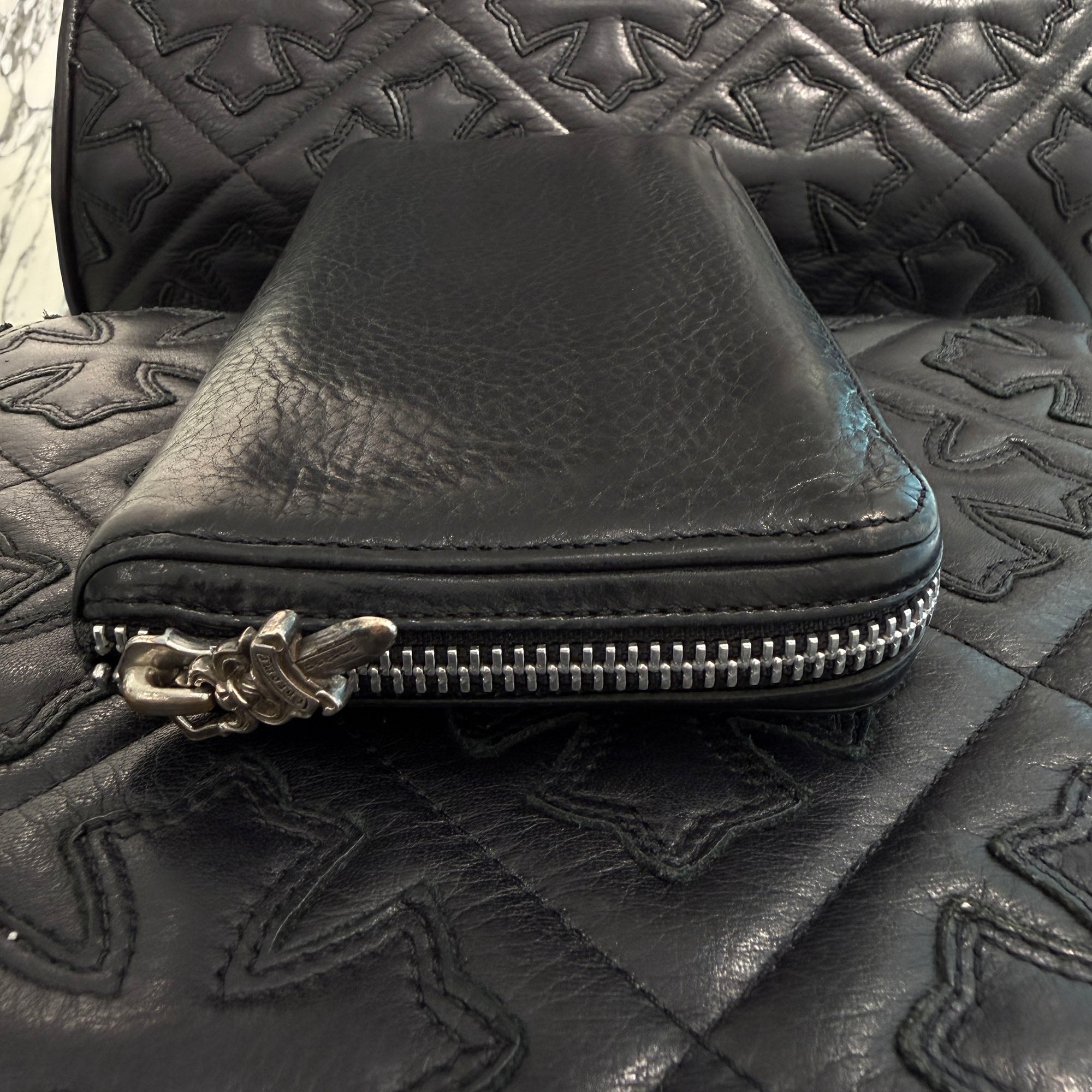 CHROME HEARTS REC F ZIP #2 Leather Wallet クロムハーツ レック F ジップ #2 レザー ウォレット