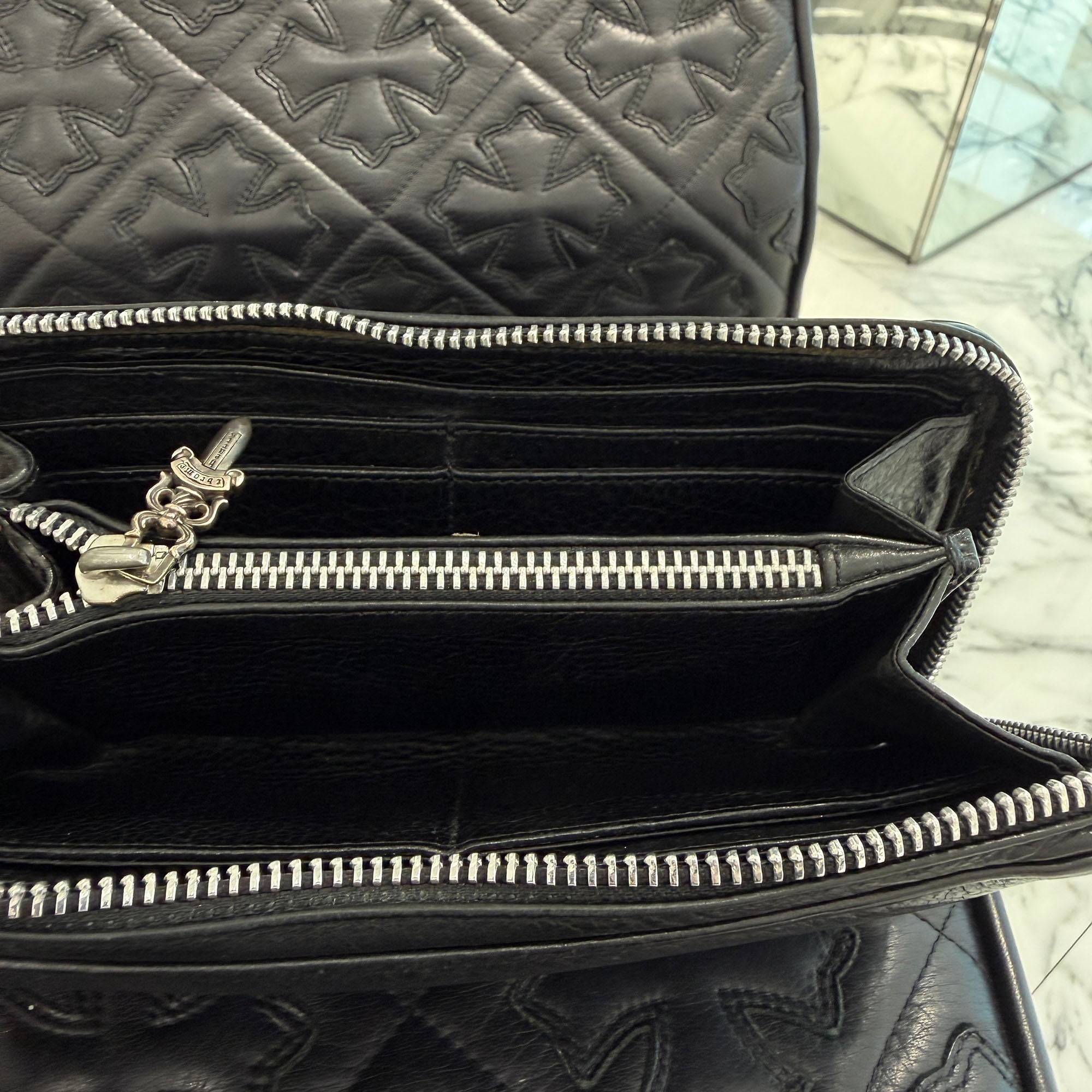 CHROME HEARTS REC F ZIP #2 Leather Wallet クロムハーツ レック F ジップ #2 レザー ウォレット