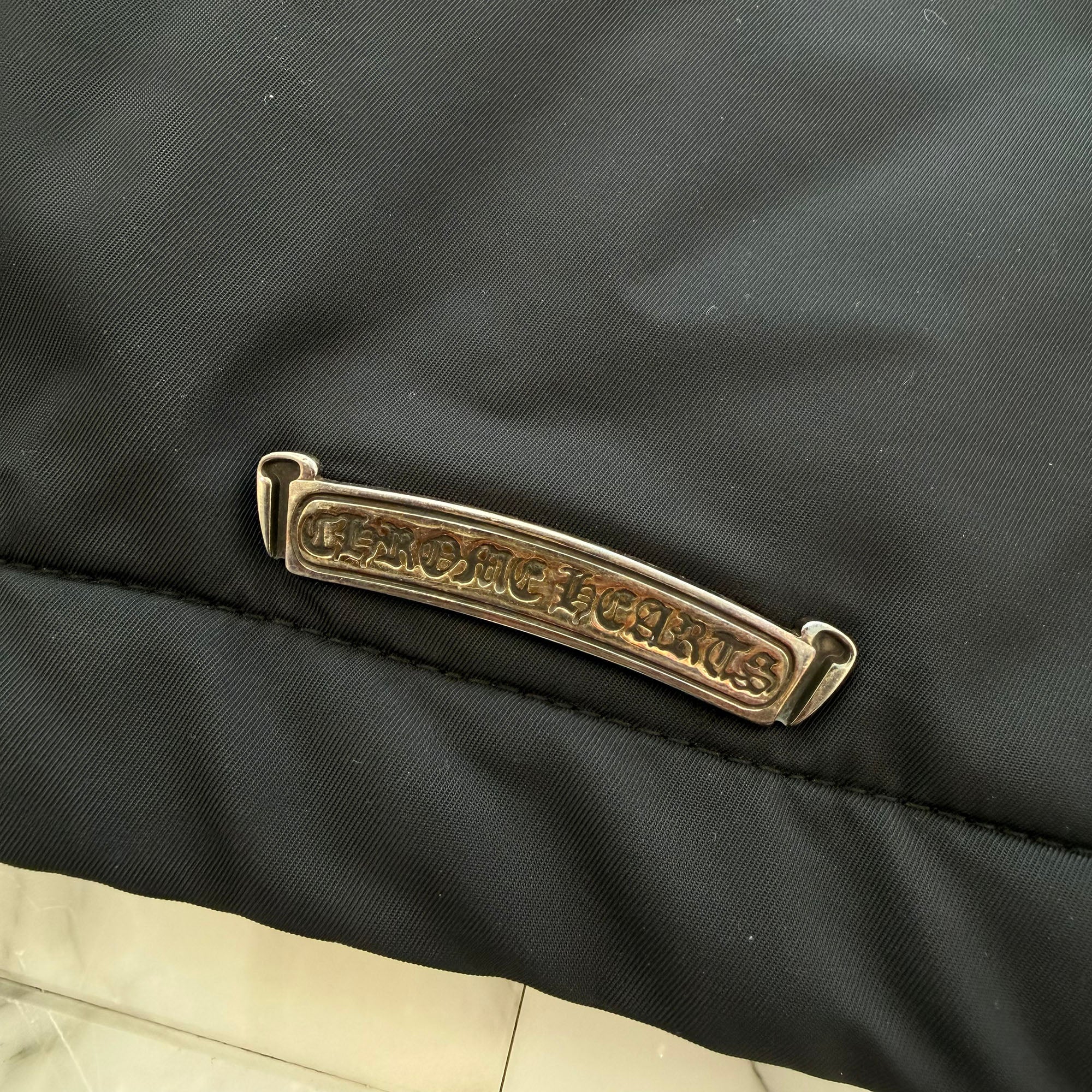 CHROME HEARTS Red 3 Cross Leather Patch Racing Zip Up Jacket Size XL クロムハーツ レッド3クロス レザーパッチ レーシング ジップアップ ジャケット サイズXL