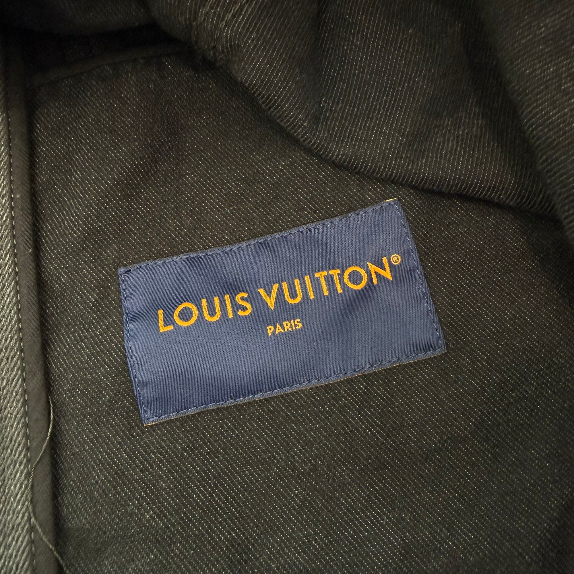 LOUIS VUITTON 2024SS Monogram Hoodie Denim Jacket HRA15W Size 50 ルイヴィトン モノグラム フーディ デニム ジャケット サイズ50